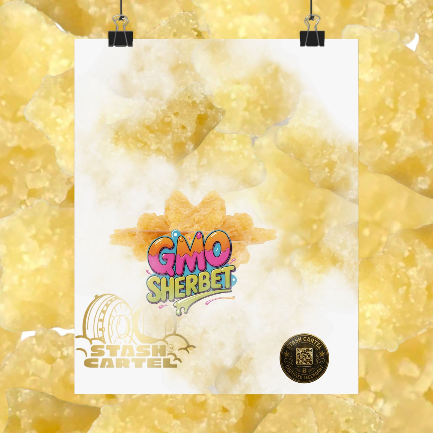 π§ "GMO Sherbet Crumble Sugar Wax" Terp Profile Art Poster