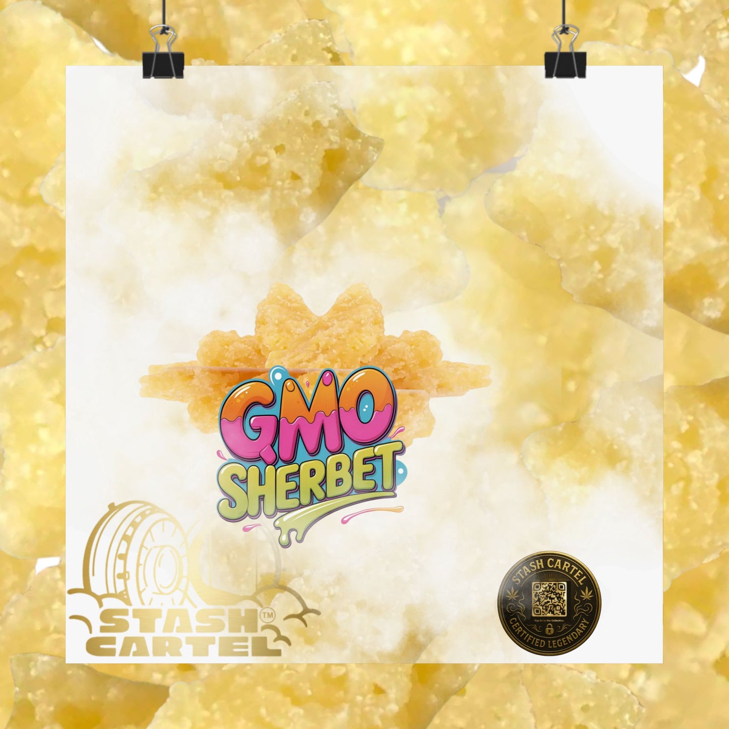 π§ "GMO Sherbet Crumble Sugar Wax" Terp Profile Art Poster