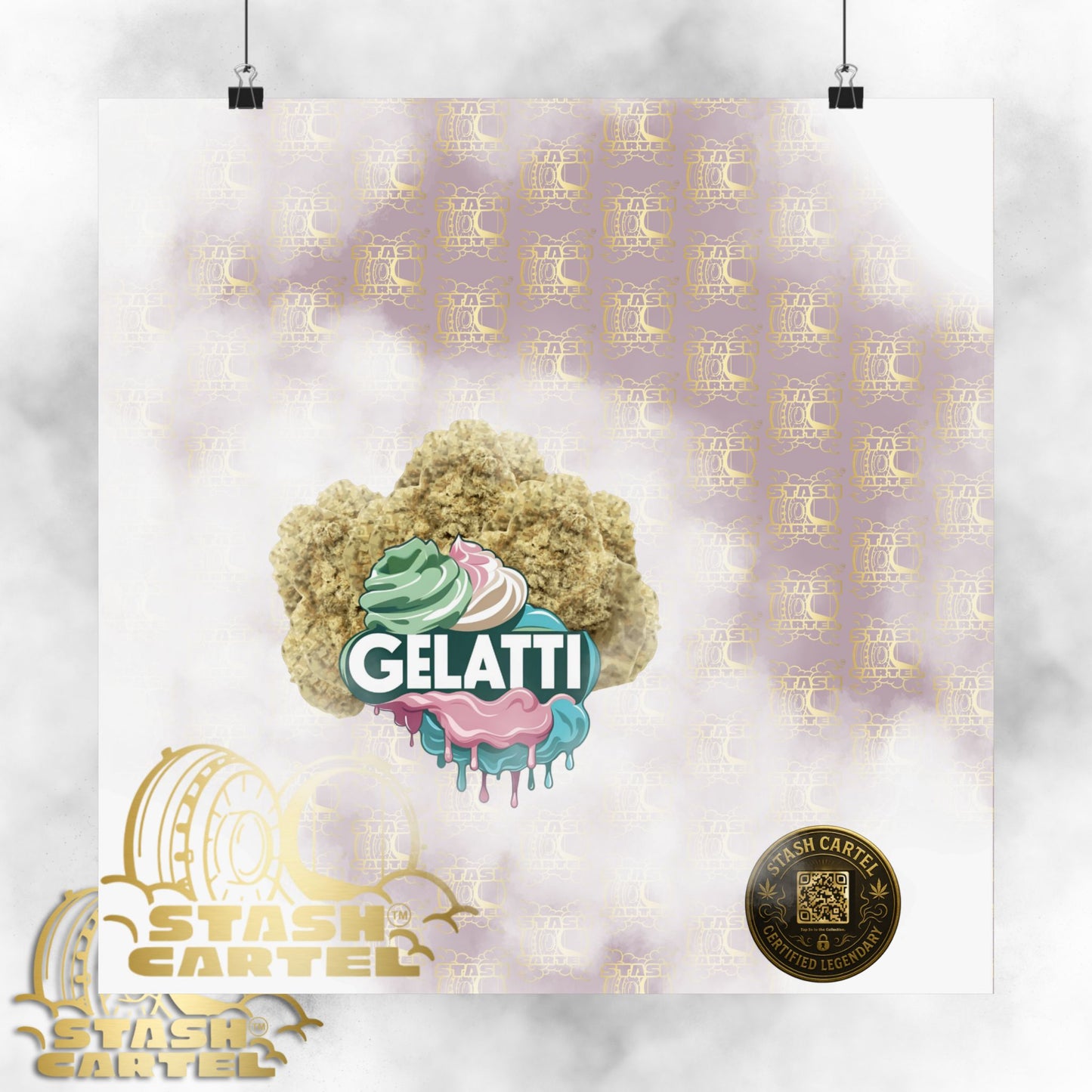 π¦π₯ Gelatti Poster β Bold Hybrid Art with Creamy Gelato & Biscotti Terps