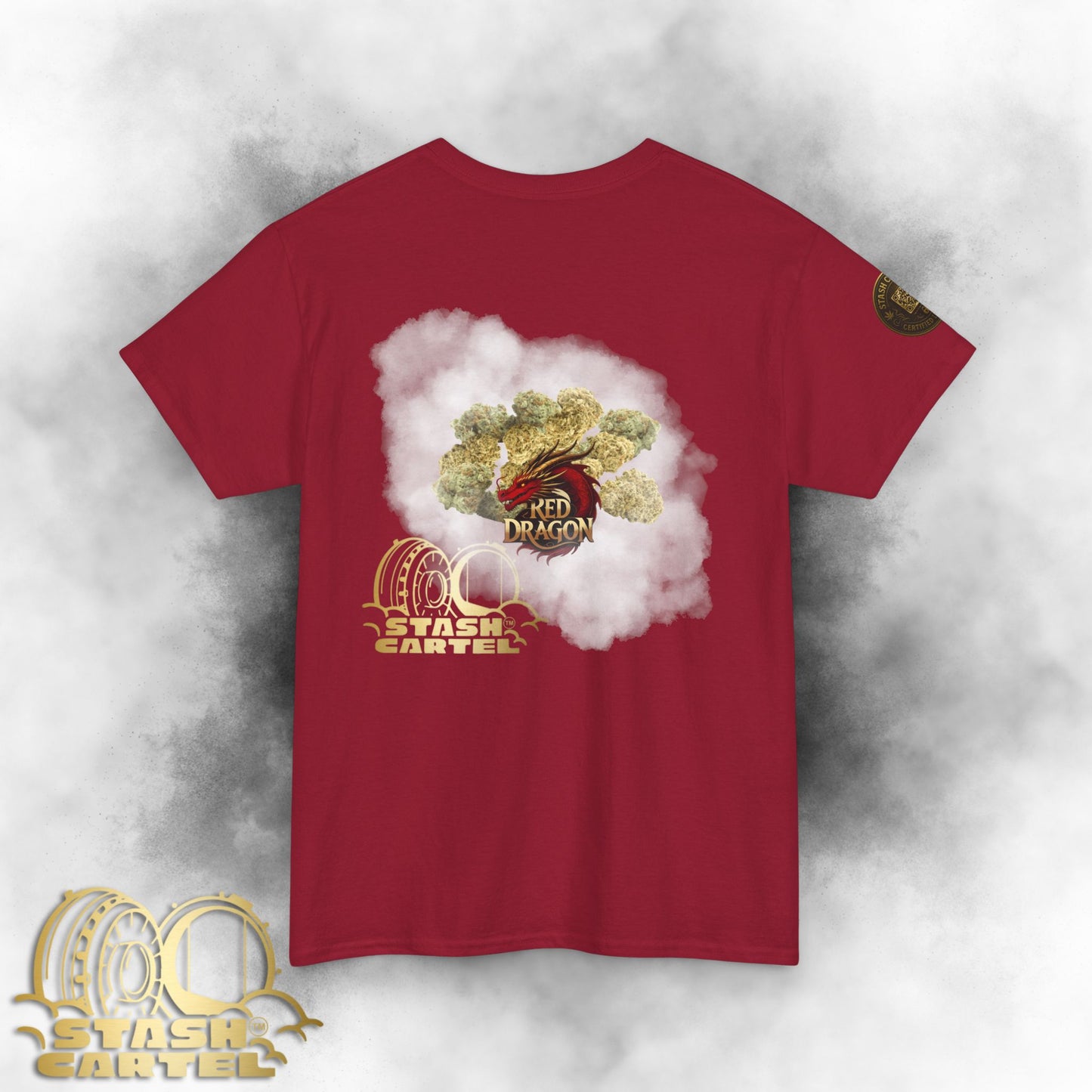 Red Dragon Tee – Fiery Herbal Burst Unisex Cotton Tee