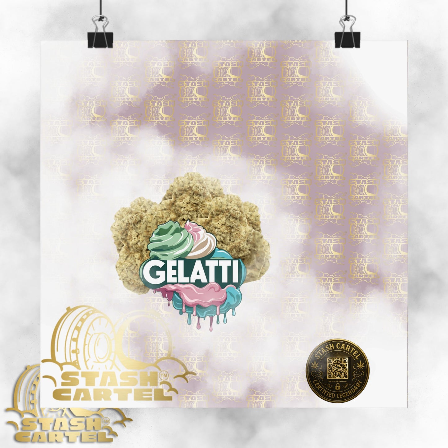 π¦π₯ Gelatti Poster β Bold Hybrid Art with Creamy Gelato & Biscotti Terps