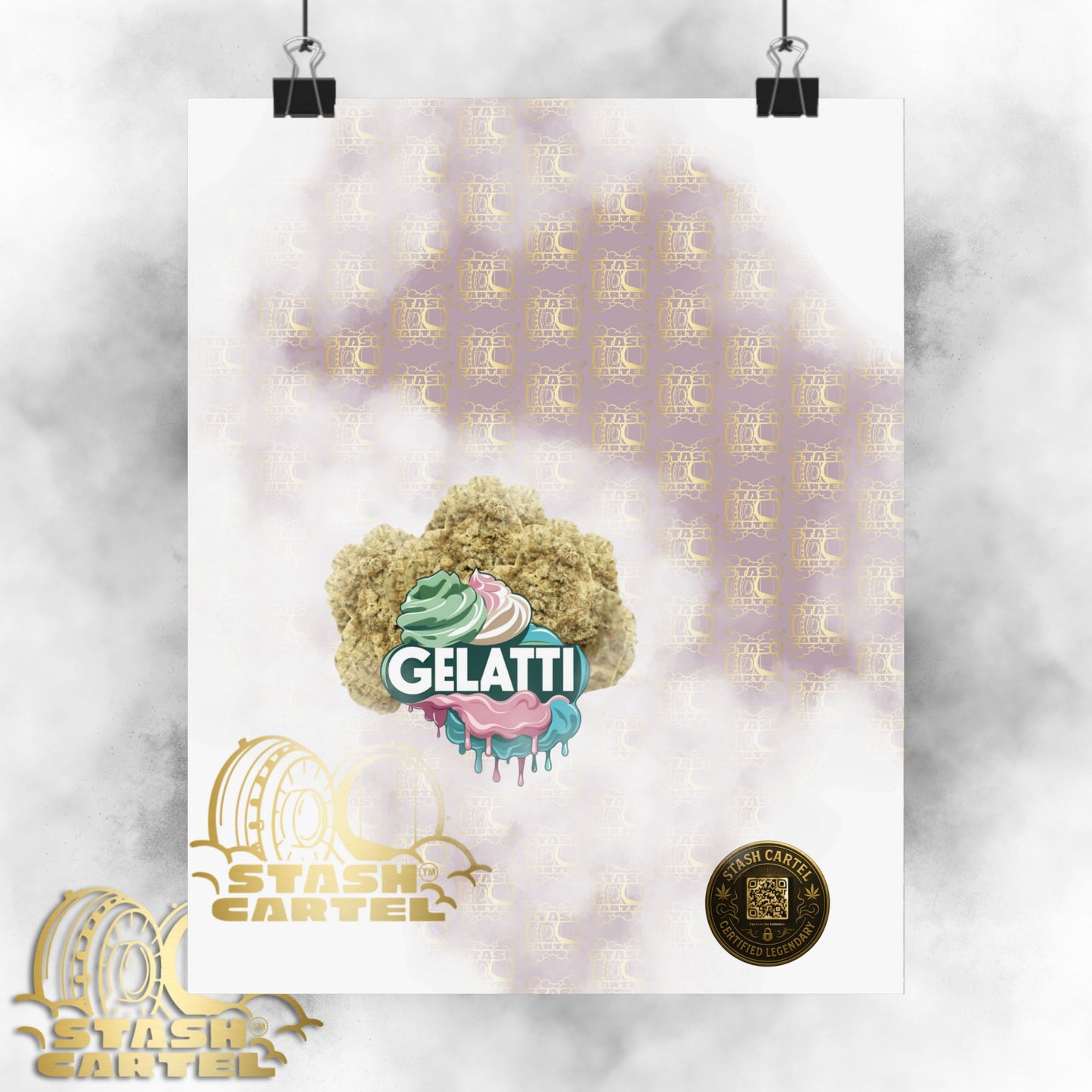 π¦π₯ Gelatti Poster β Bold Hybrid Art with Creamy Gelato & Biscotti Terps