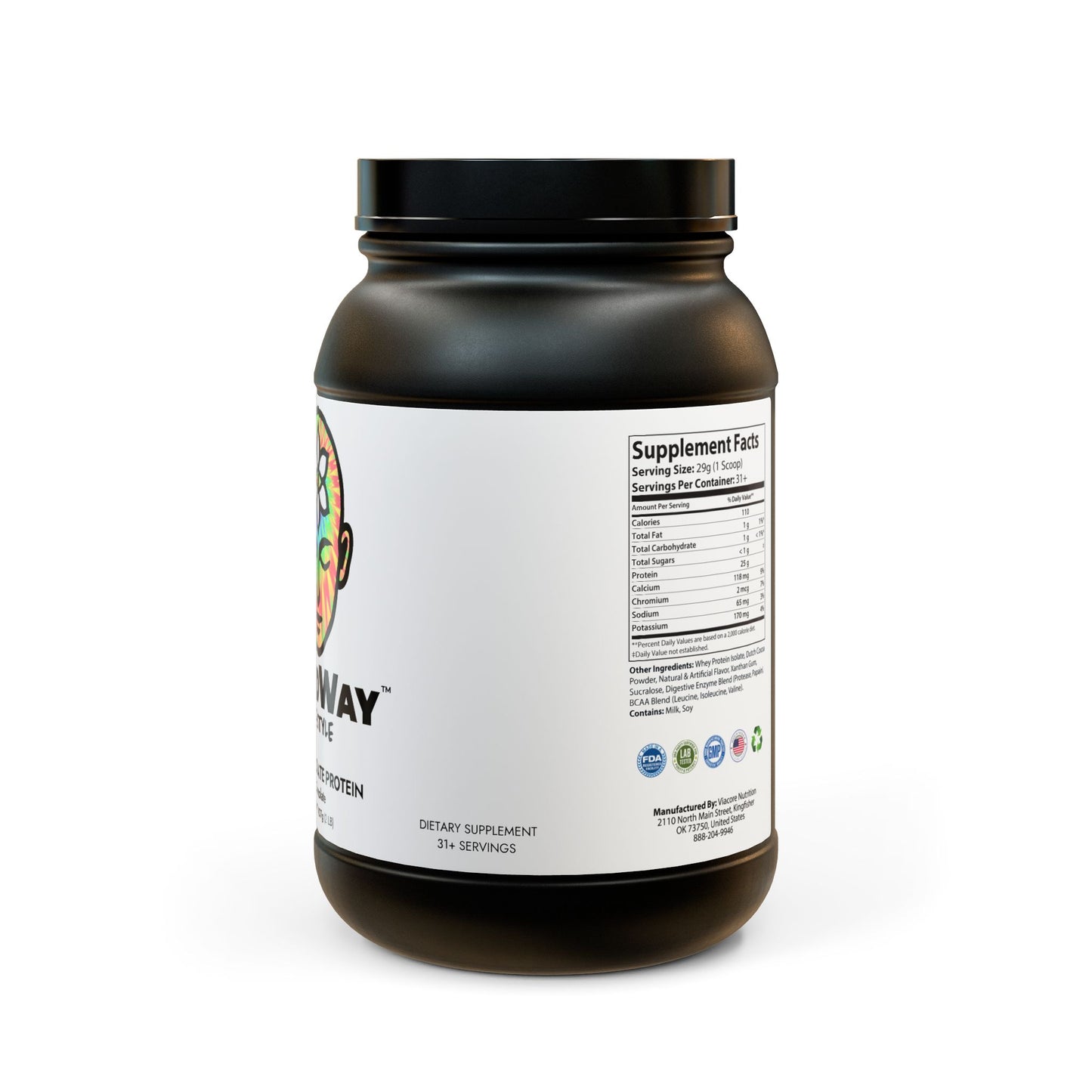 Whey Isolate Protein Supplement (907g, 2lb)