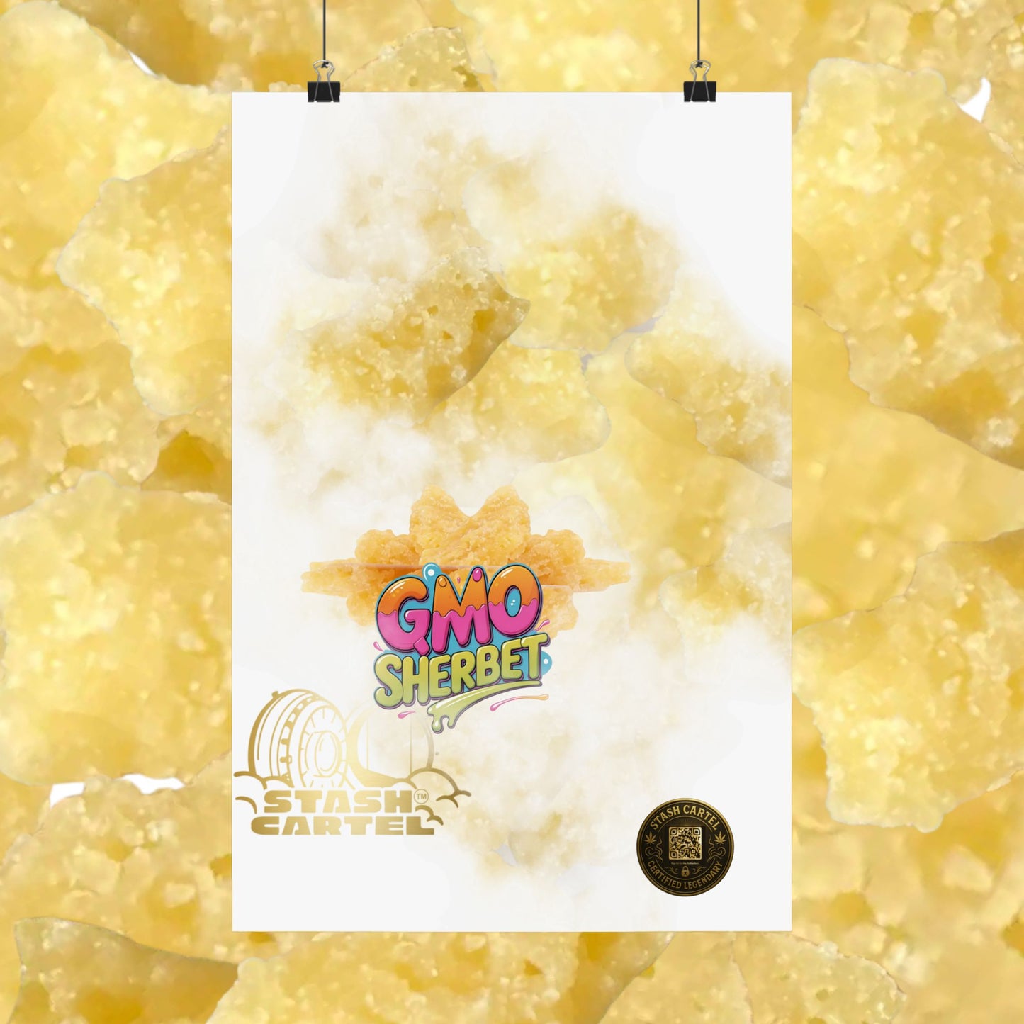 π§ "GMO Sherbet Crumble Sugar Wax" Terp Profile Art Poster