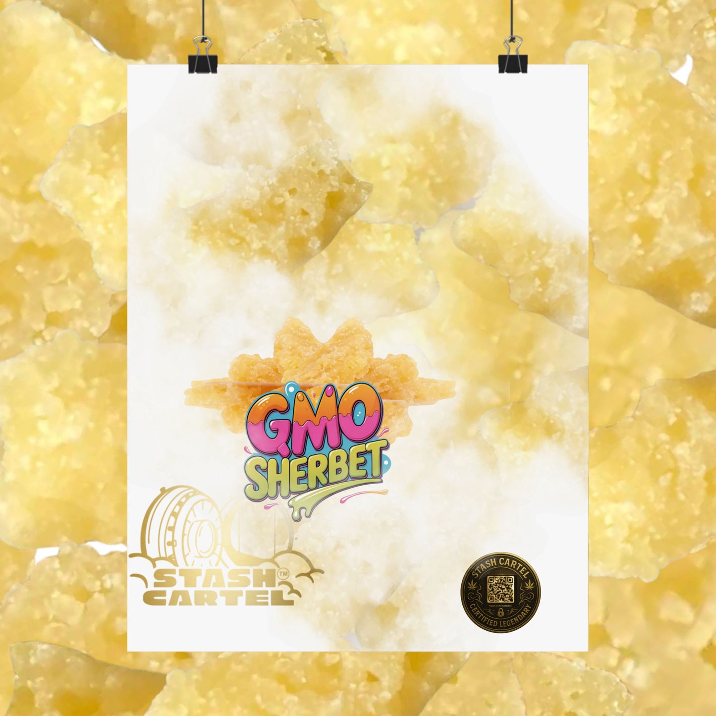 π§ "GMO Sherbet Crumble Sugar Wax" Terp Profile Art Poster