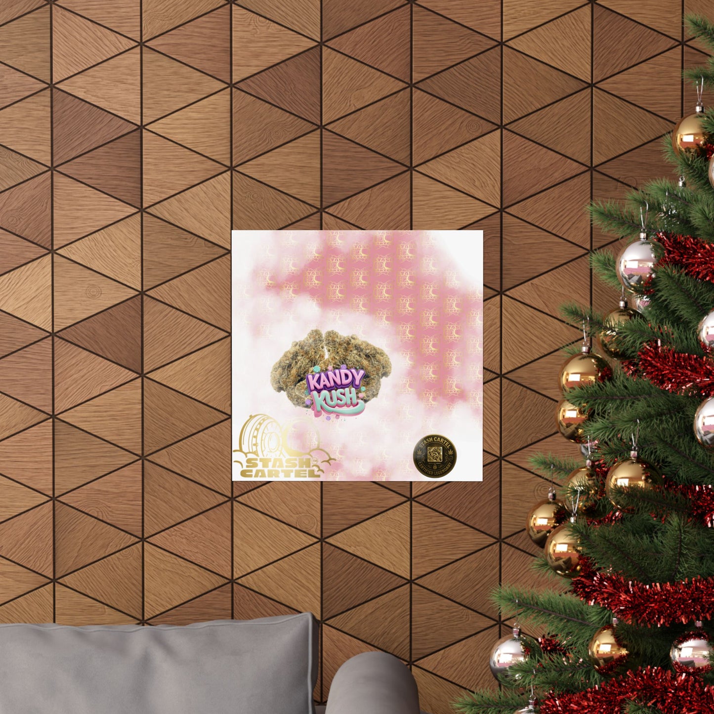 🍬💨 Kandy Kush Poster – Sweet Hybrid Wall Art with Candy Terps & Euphoric Balance