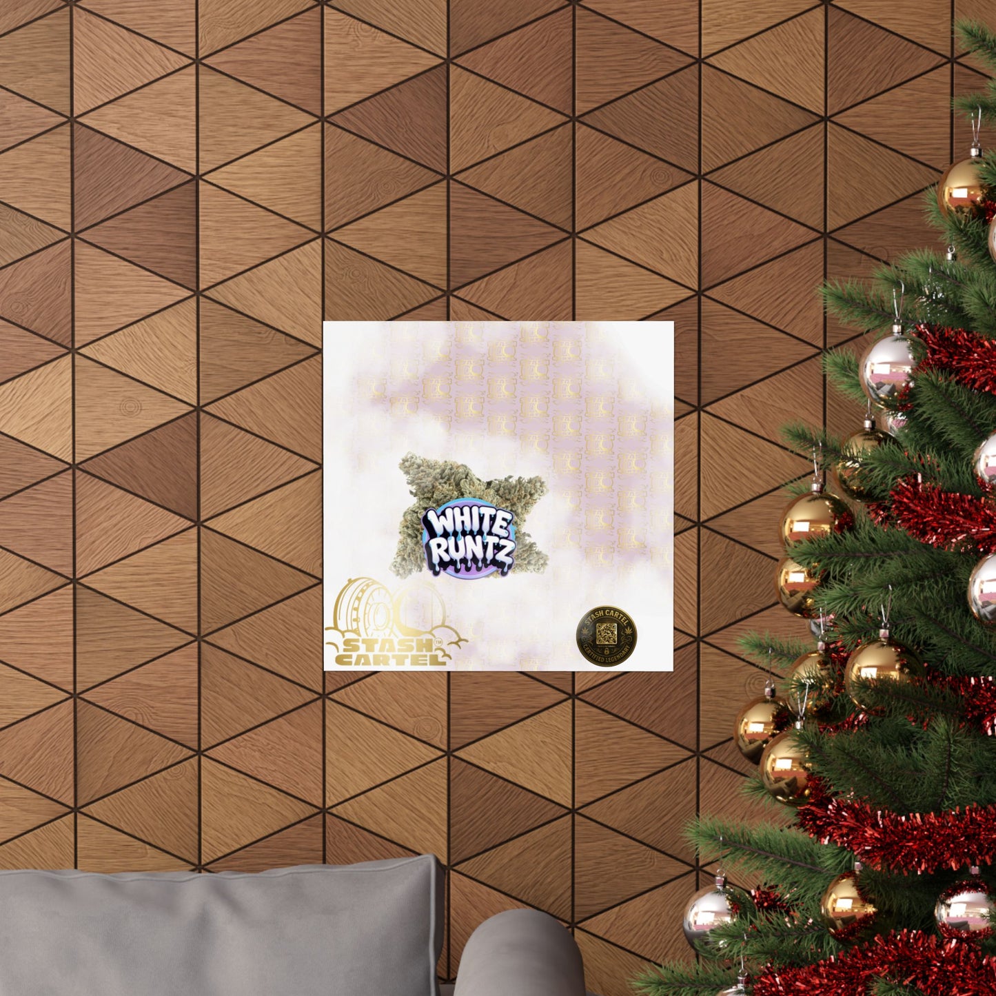 βοΈπ White Runtz Poster β Designer Candy Gas Hybrid Poster with Luxury Vibes