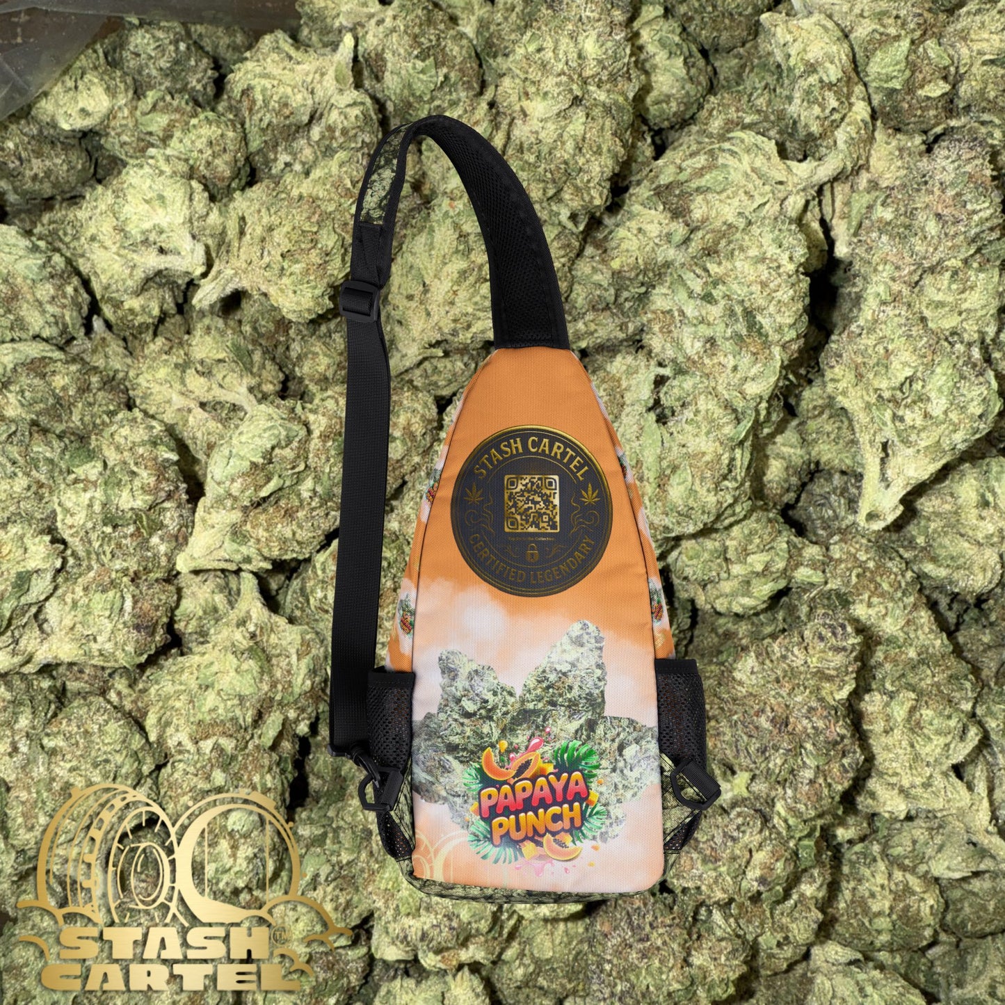 Papaya Punch Stash Bag – Tropical Chill, Funk-Packed Utility