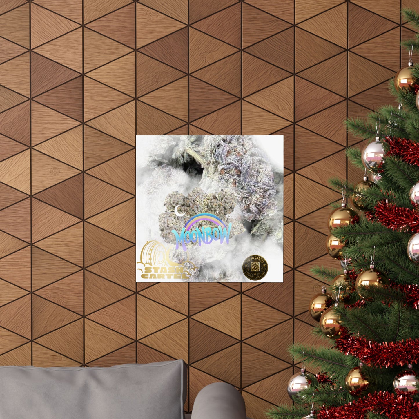 🌈🌌 Moonbow Poster – Hybrid Poster for Cosmic Calm & Candy Gas