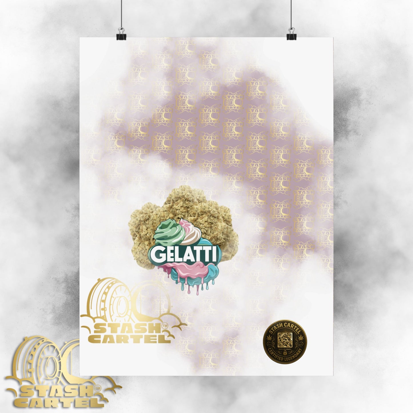 π¦π₯ Gelatti Poster β Bold Hybrid Art with Creamy Gelato & Biscotti Terps