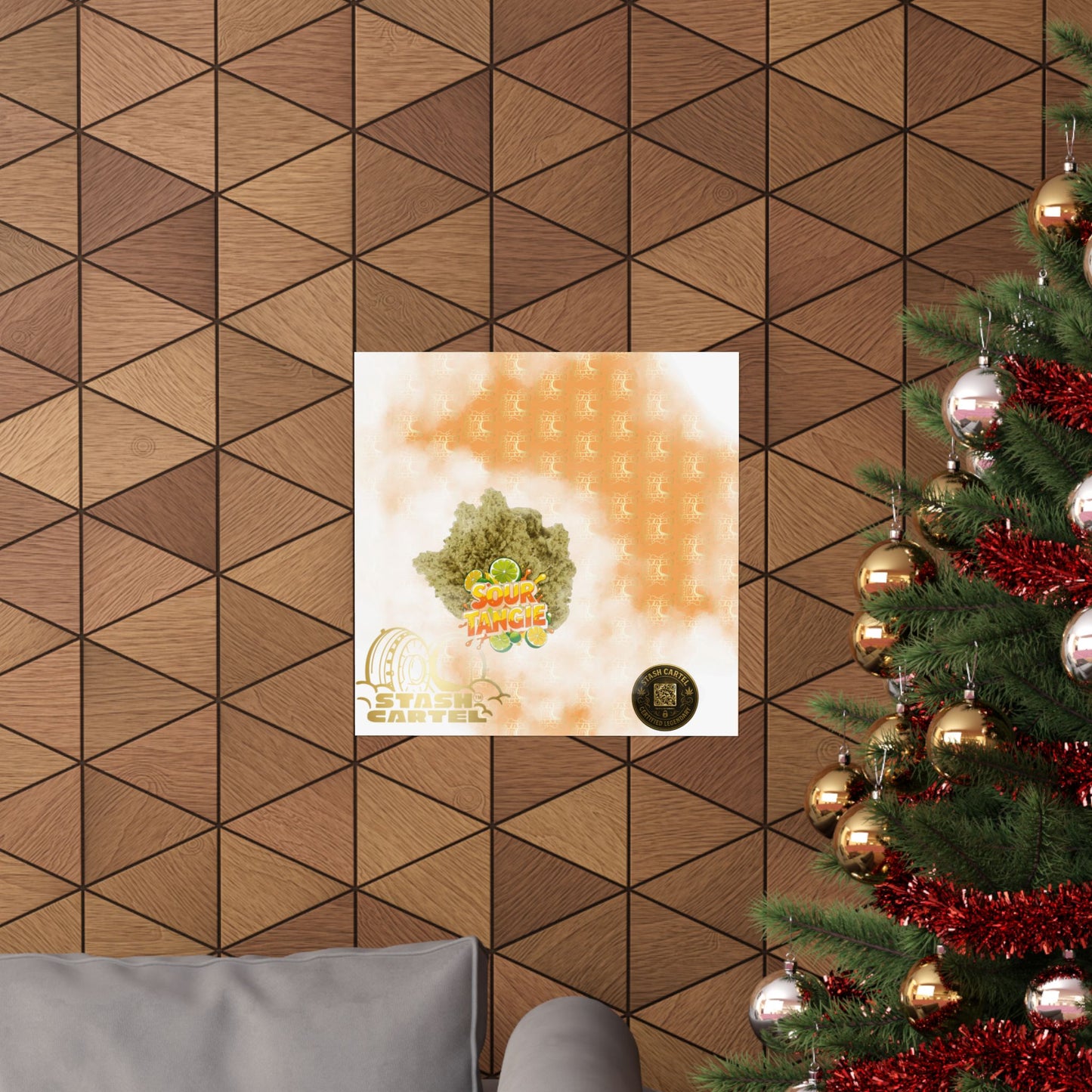 🍊⚡ Sour Tangie Poster – Citrus-Forward Sativa Poster with Diesel Drive