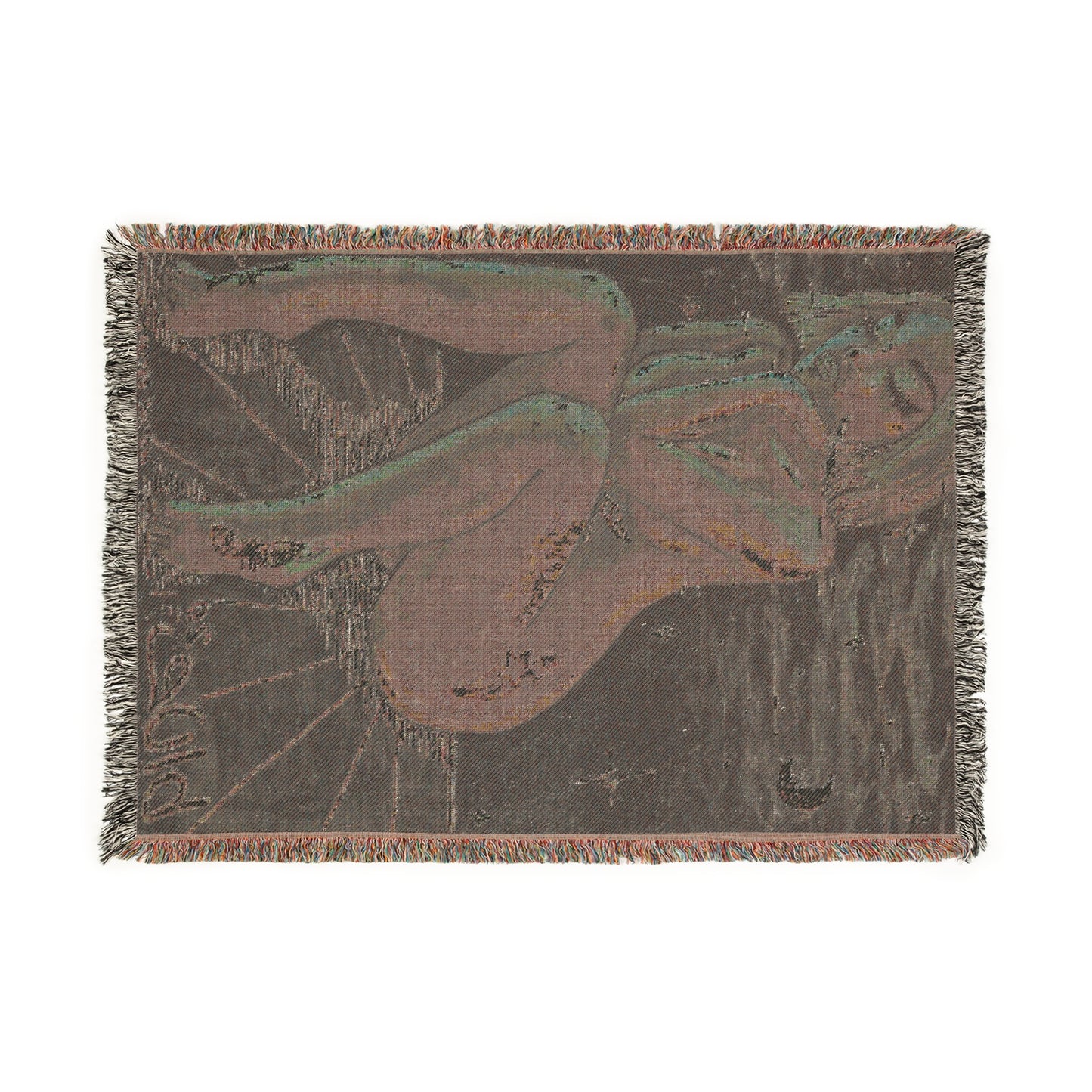 Artistic Cosmic Dreamer Woven Blanket - Bohemian Home Decor, Cozy Throw Blanket, Gift for Art Lovers, Celestial Design, Unique Bedspread