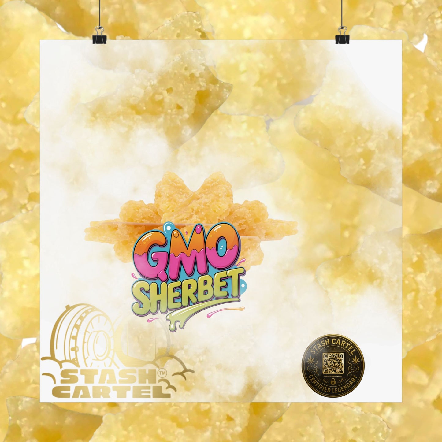 π§ "GMO Sherbet Crumble Sugar Wax" Terp Profile Art Poster