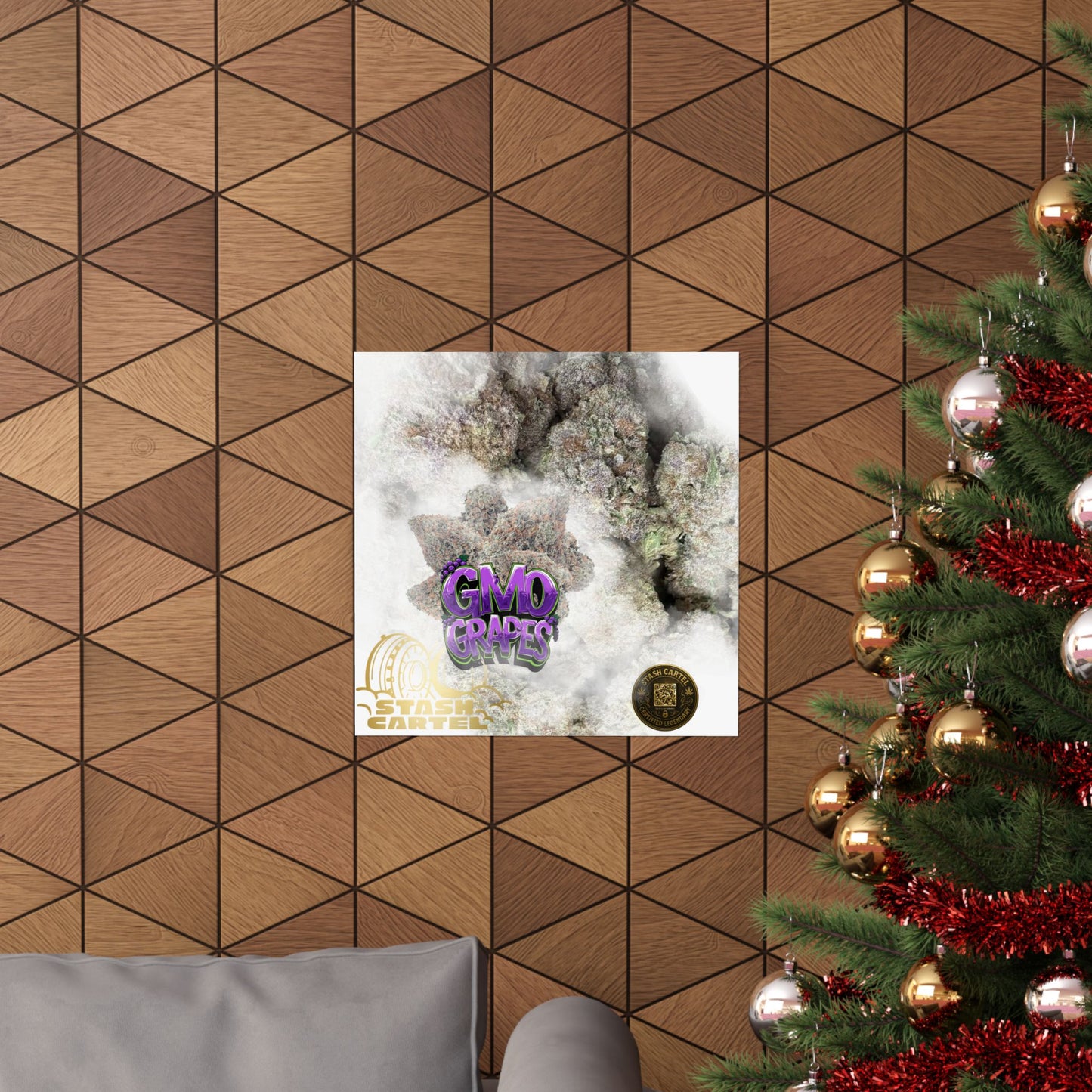 🔮 "GMO Grapes" Terp-Fueled Indica Art Poster