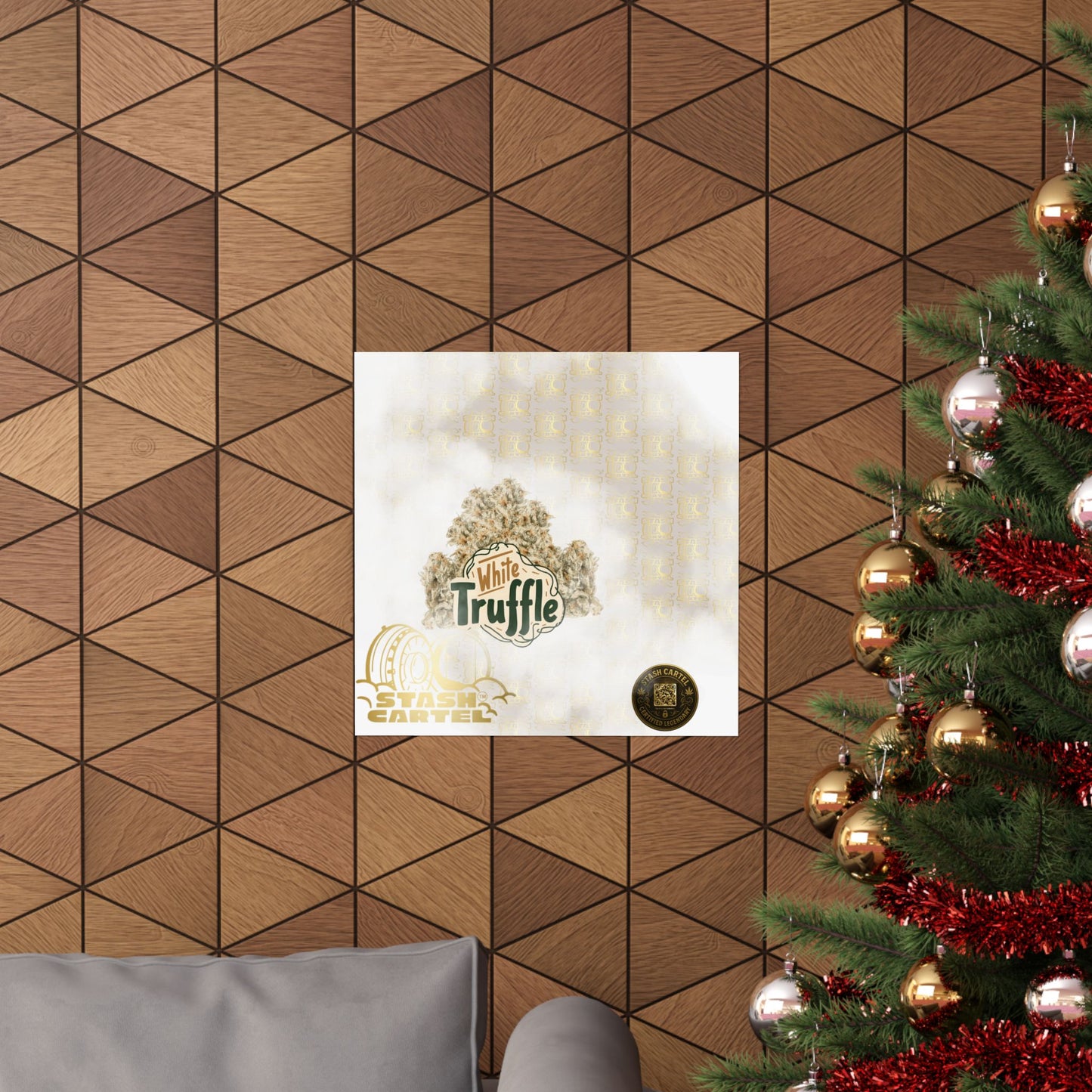 🍄💨 White Truffle Poster – Creamy Exotic Gas Poster with Velvet Indica Feel