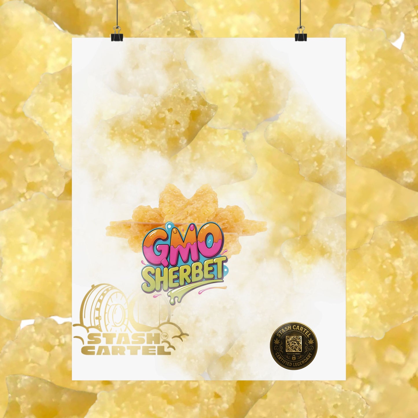 π§ "GMO Sherbet Crumble Sugar Wax" Terp Profile Art Poster