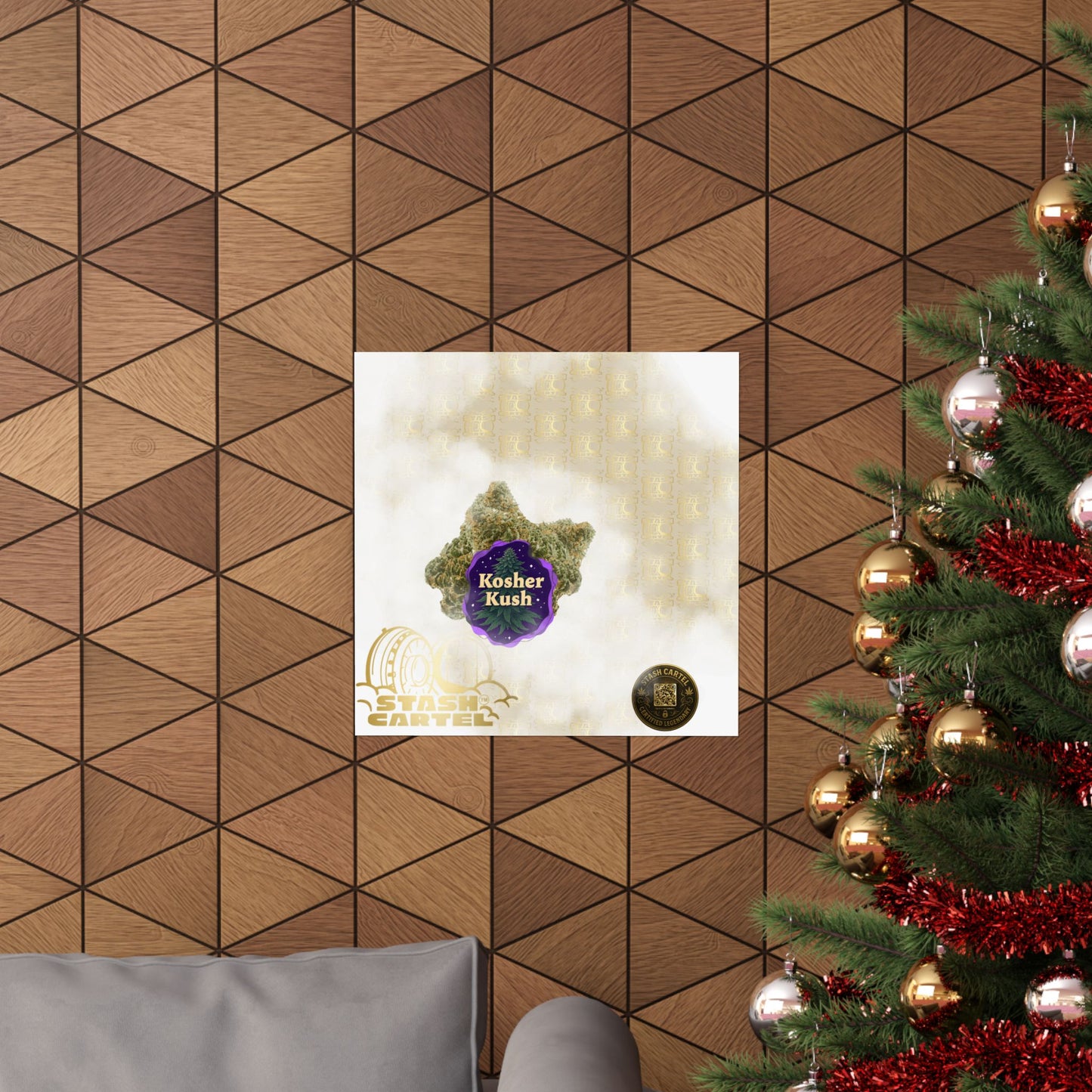✡️🌿 Kosher Kush Poster – Sacred Indica Poster with Award-Winning Gas