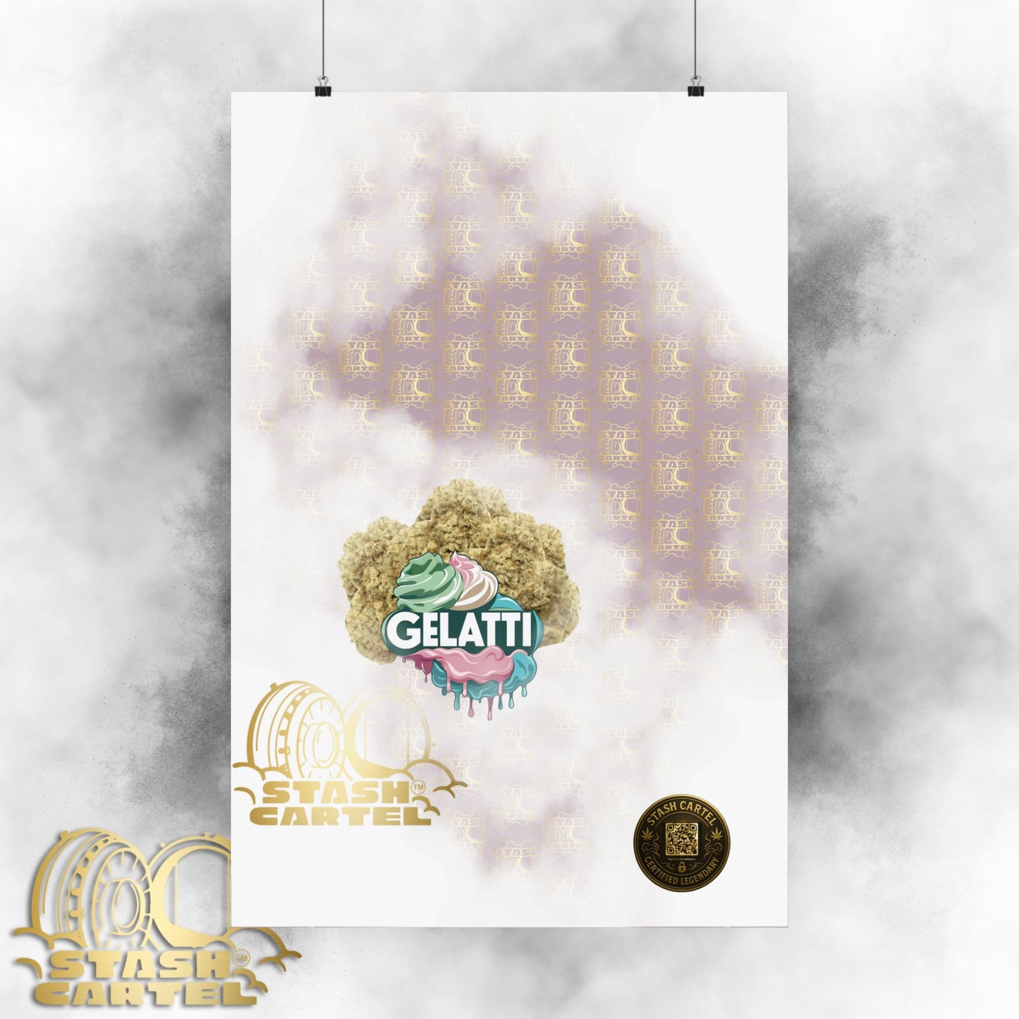 π¦π₯ Gelatti Poster β Bold Hybrid Art with Creamy Gelato & Biscotti Terps