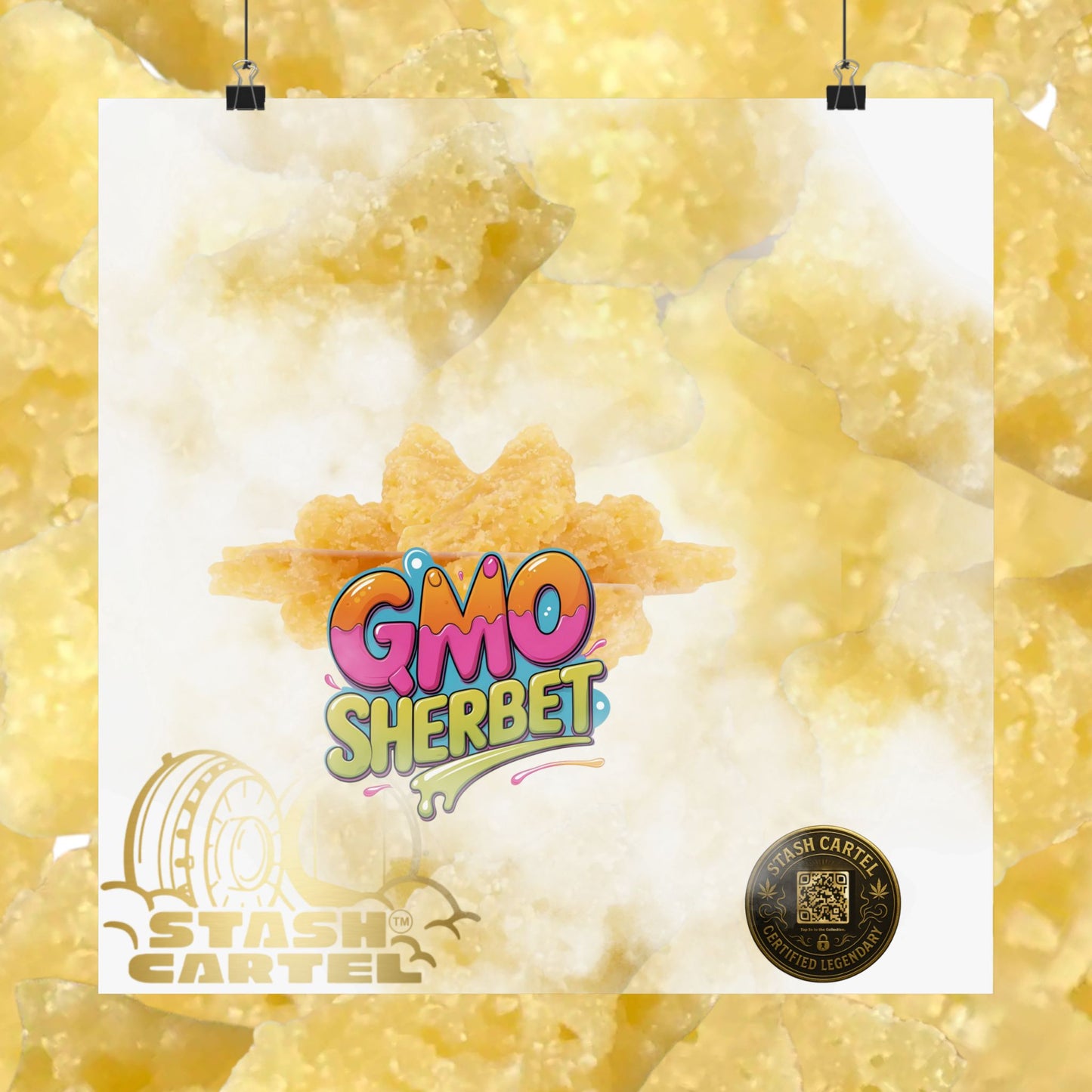 π§ "GMO Sherbet Crumble Sugar Wax" Terp Profile Art Poster