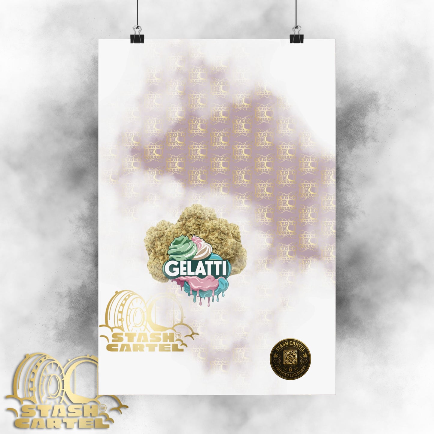 π¦π₯ Gelatti Poster β Bold Hybrid Art with Creamy Gelato & Biscotti Terps
