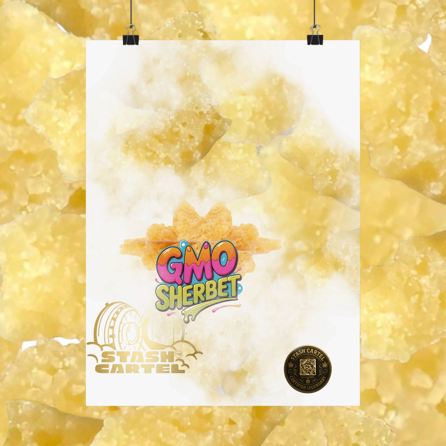 π§ "GMO Sherbet Crumble Sugar Wax" Terp Profile Art Poster