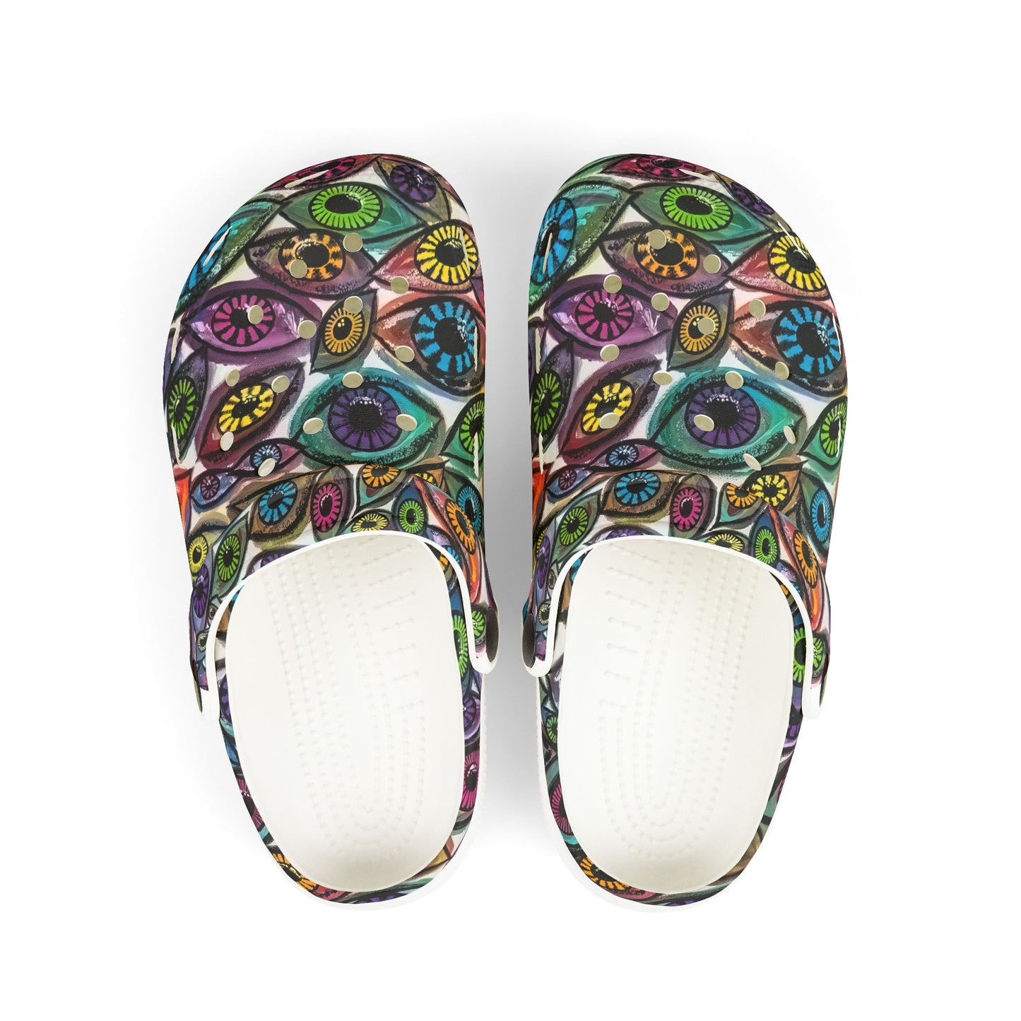 Colorful Kid's Eye See You Too EVA Foam Clogs - Fun and Comfy Footwear for Playtime, Summer, Beach, Travel, Gifts