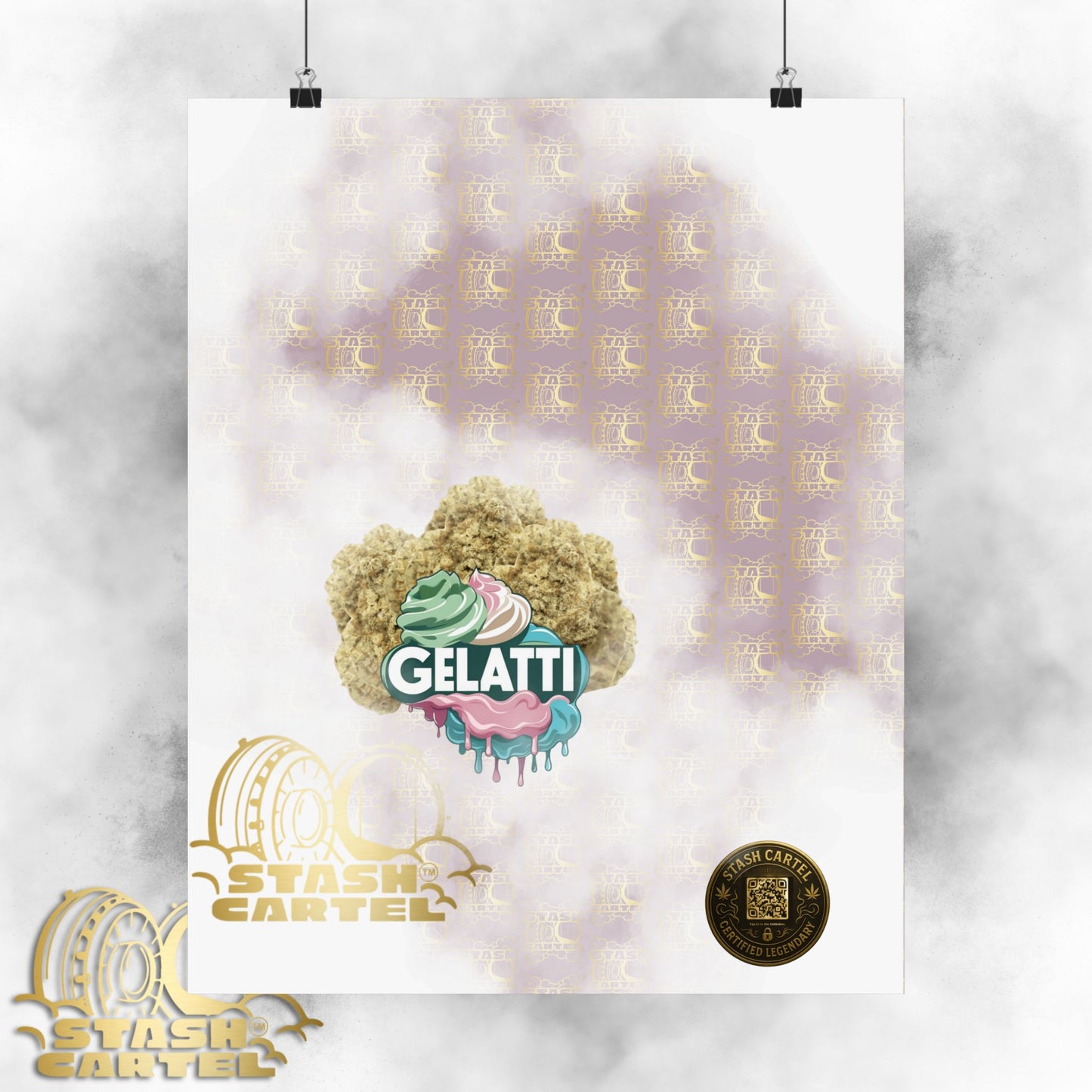 π¦π₯ Gelatti Poster β Bold Hybrid Art with Creamy Gelato & Biscotti Terps