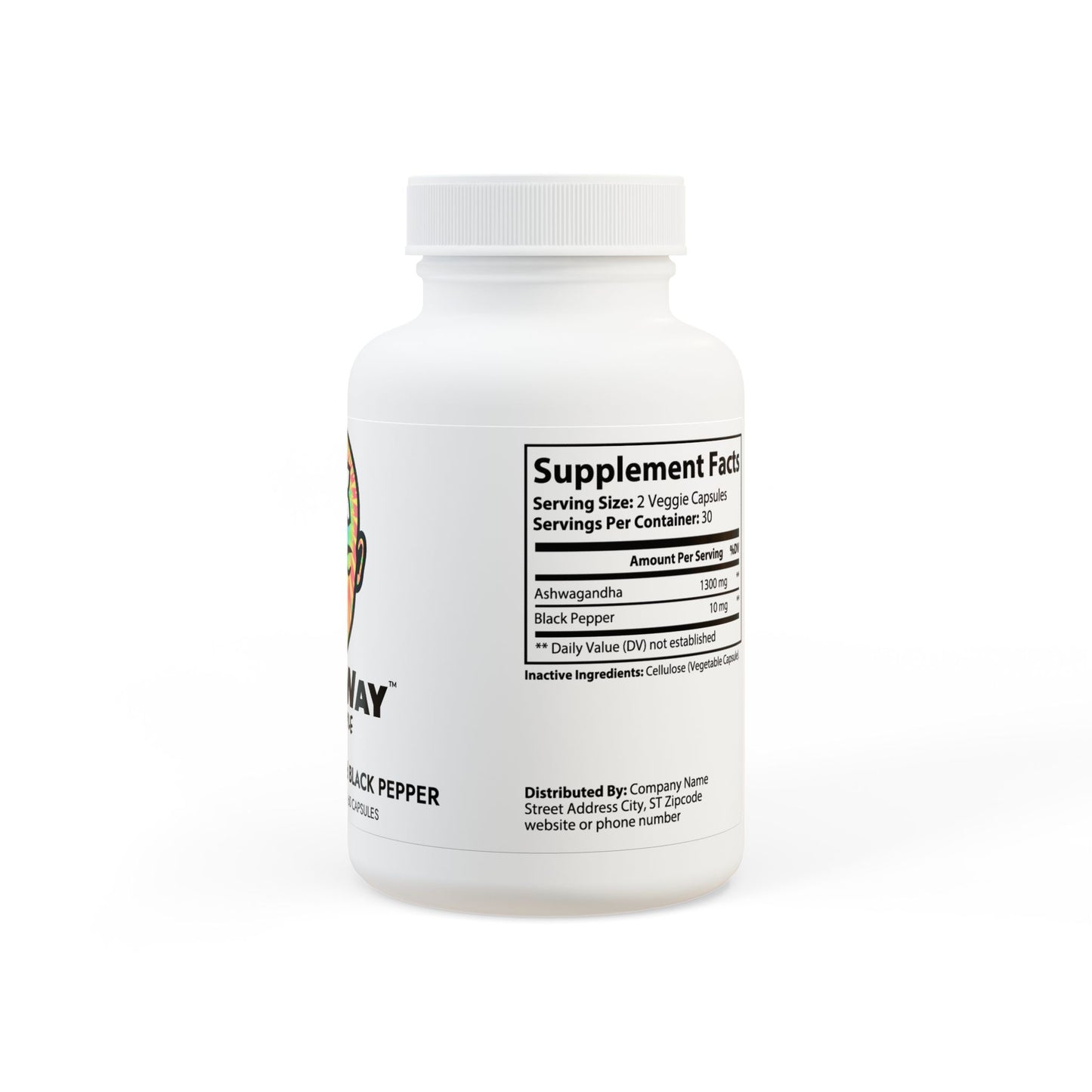 Ashwagandha and Black Pepper Supplement (60 capsules)