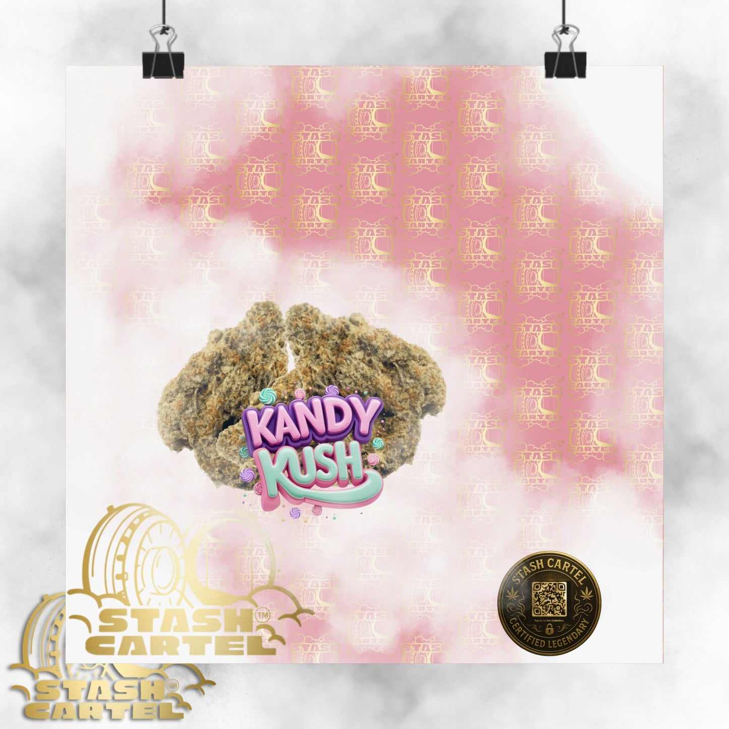 🍬💨 Kandy Kush Poster – Sweet Hybrid Wall Art with Candy Terps & Euphoric Balance