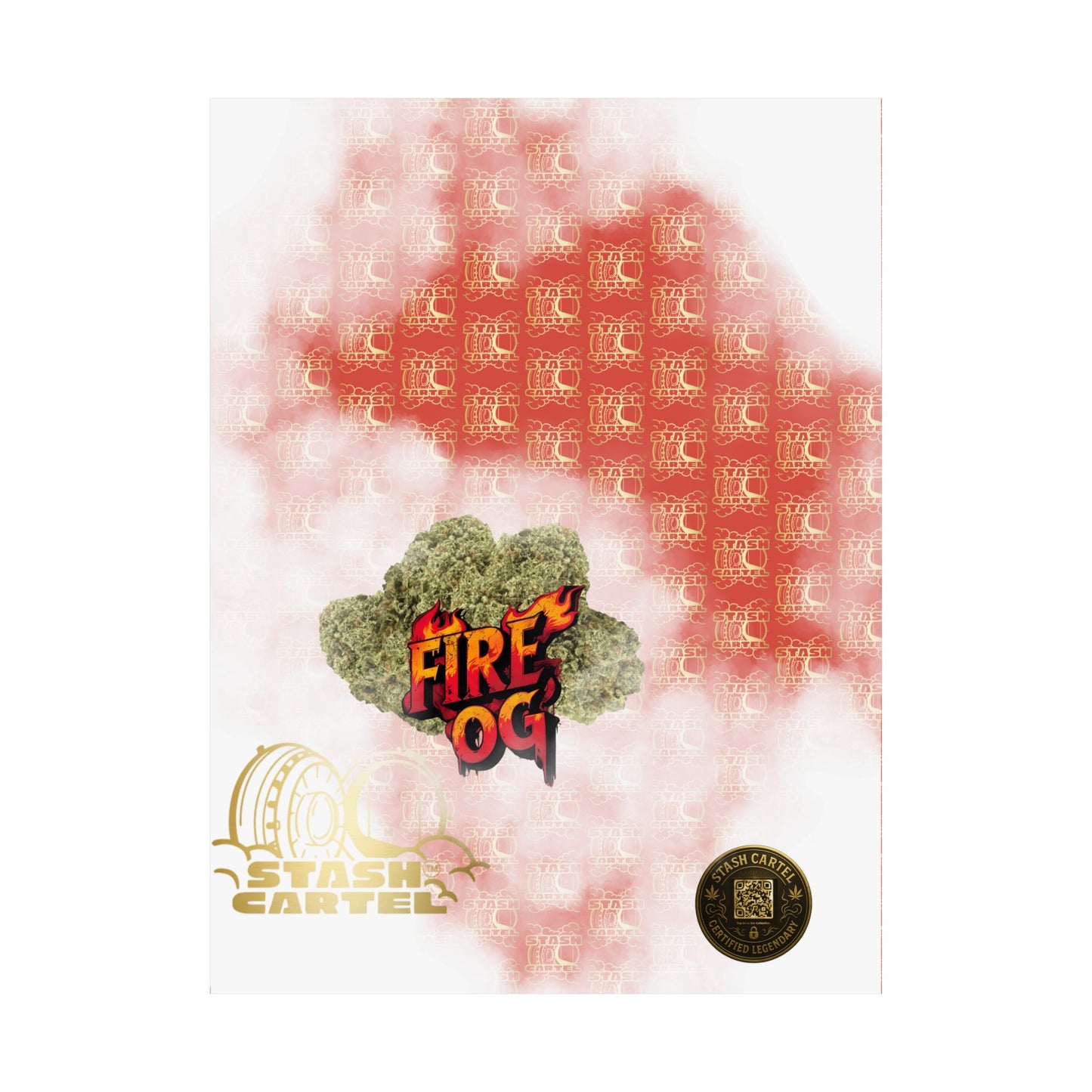 🔥⛽ Fire OG Poster – Legendary Indica Hybrid with Lemon Diesel & Full-Body Melt