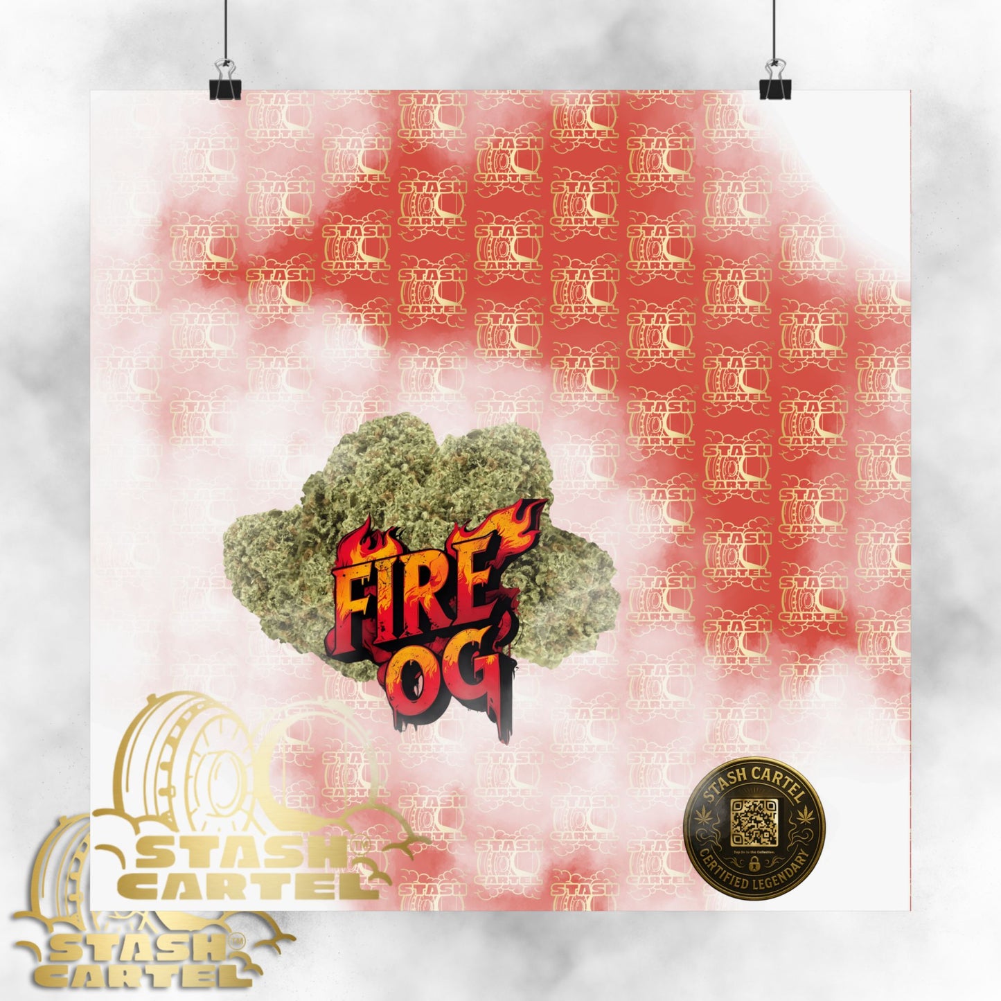 🔥⛽ Fire OG Poster – Legendary Indica Hybrid with Lemon Diesel & Full-Body Melt