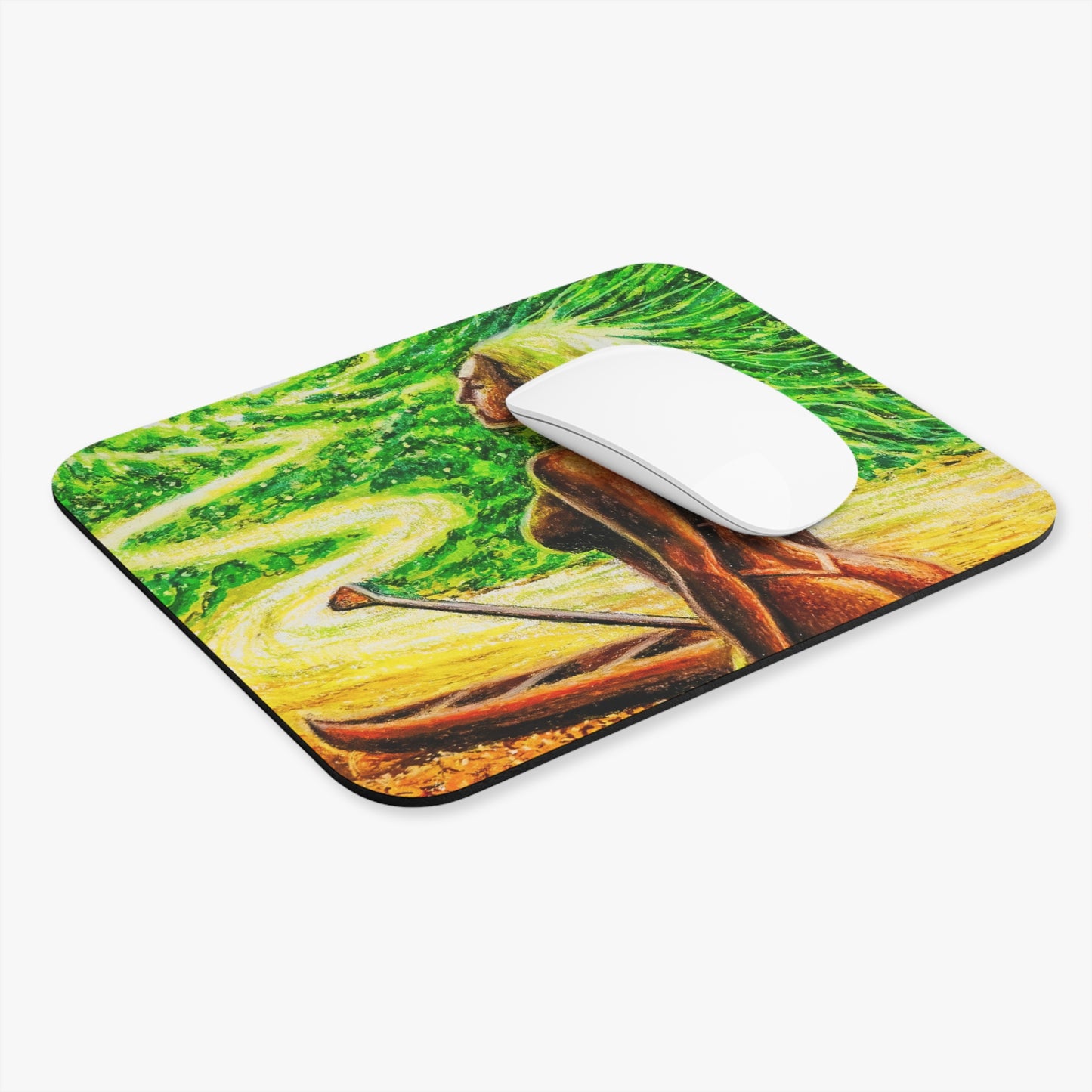 Vibrant Flow Nature Inspired Mouse Pad for Home or Office - Greenery Art, Dreamy Desk Accessory, Perfect Gift