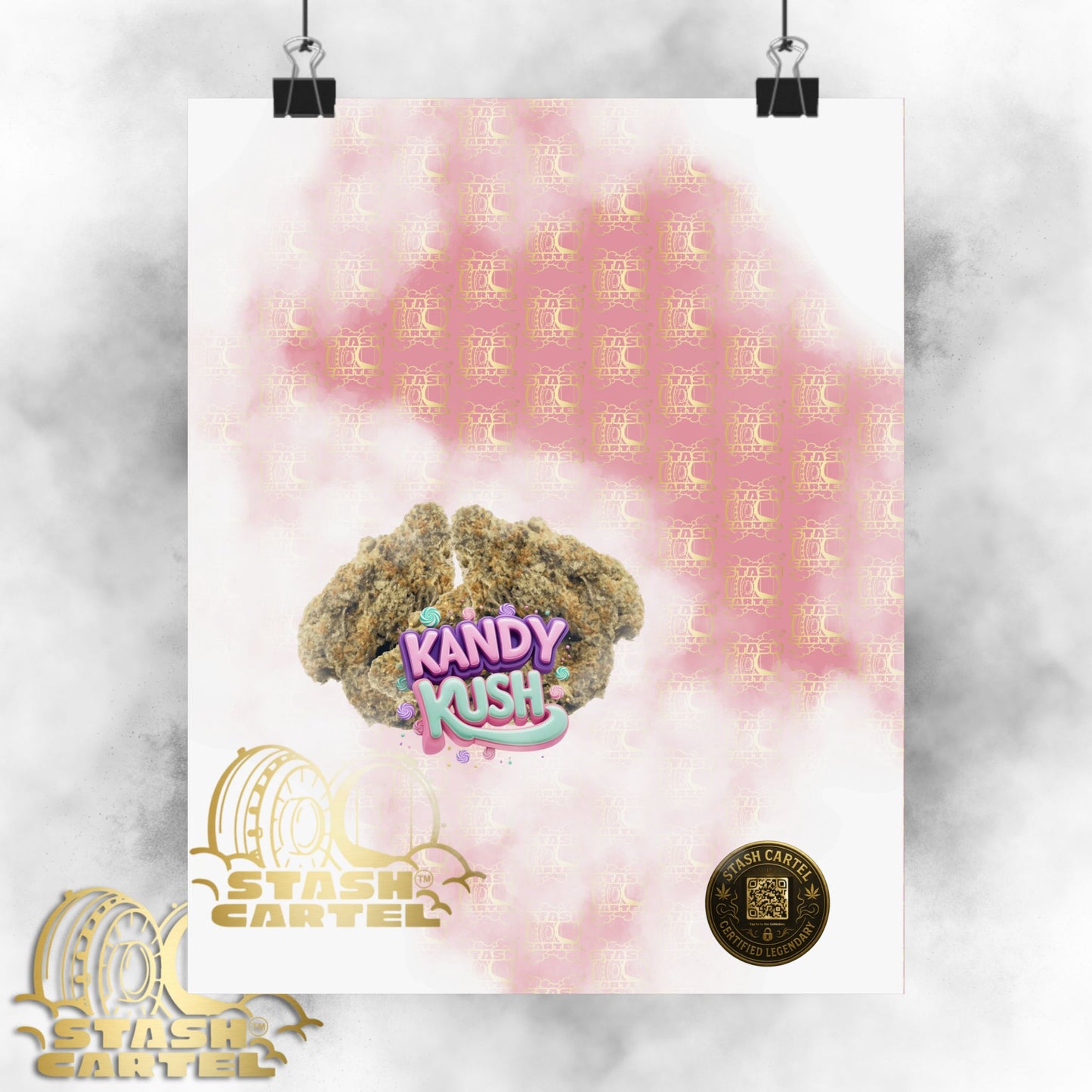 🍬💨 Kandy Kush Poster – Sweet Hybrid Wall Art with Candy Terps & Euphoric Balance