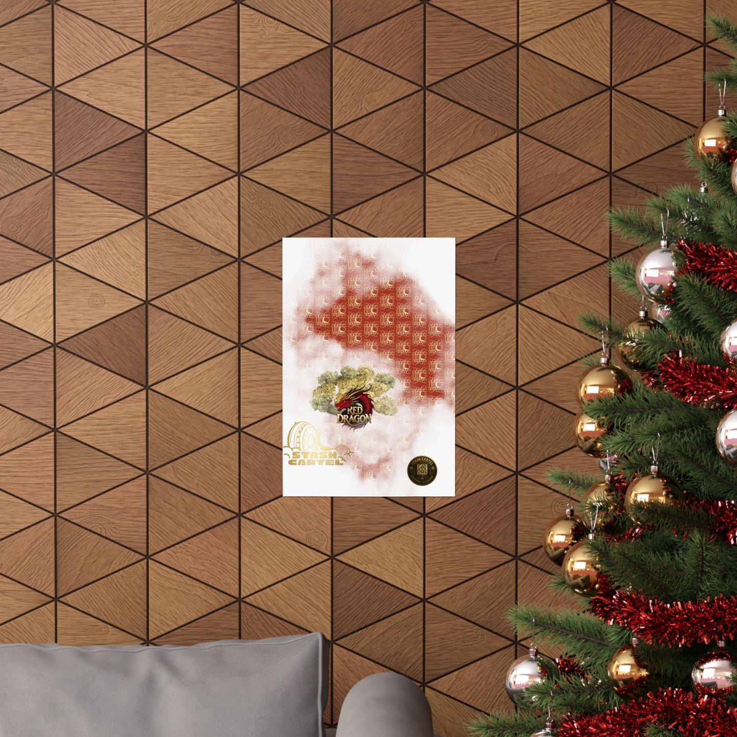 🐉🔥 Red Dragon Poster – Rare Hybrid with Spicy Citrus Fire & Euphoric Mystic Energy