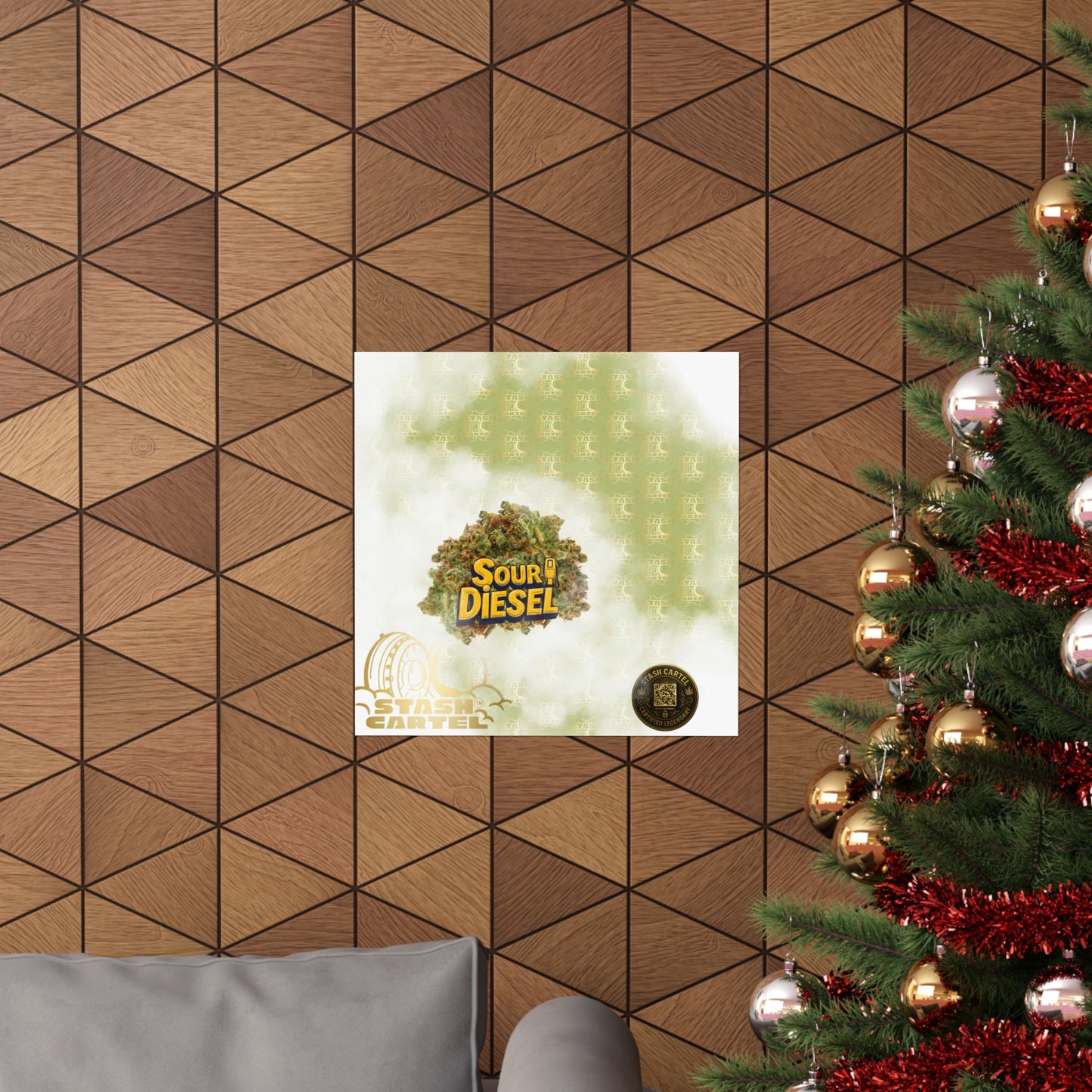 ⛽ "OG Chem" Diesel-Fueled Hybrid Poster – High-Octane Cannabis Wall Art in Fuel Green