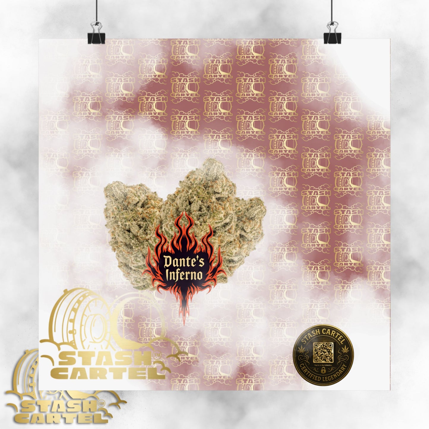 🔥😈 Dante’s Inferno Poster – Exotic Indica Hybrid Poster with Fiery Candy Terps