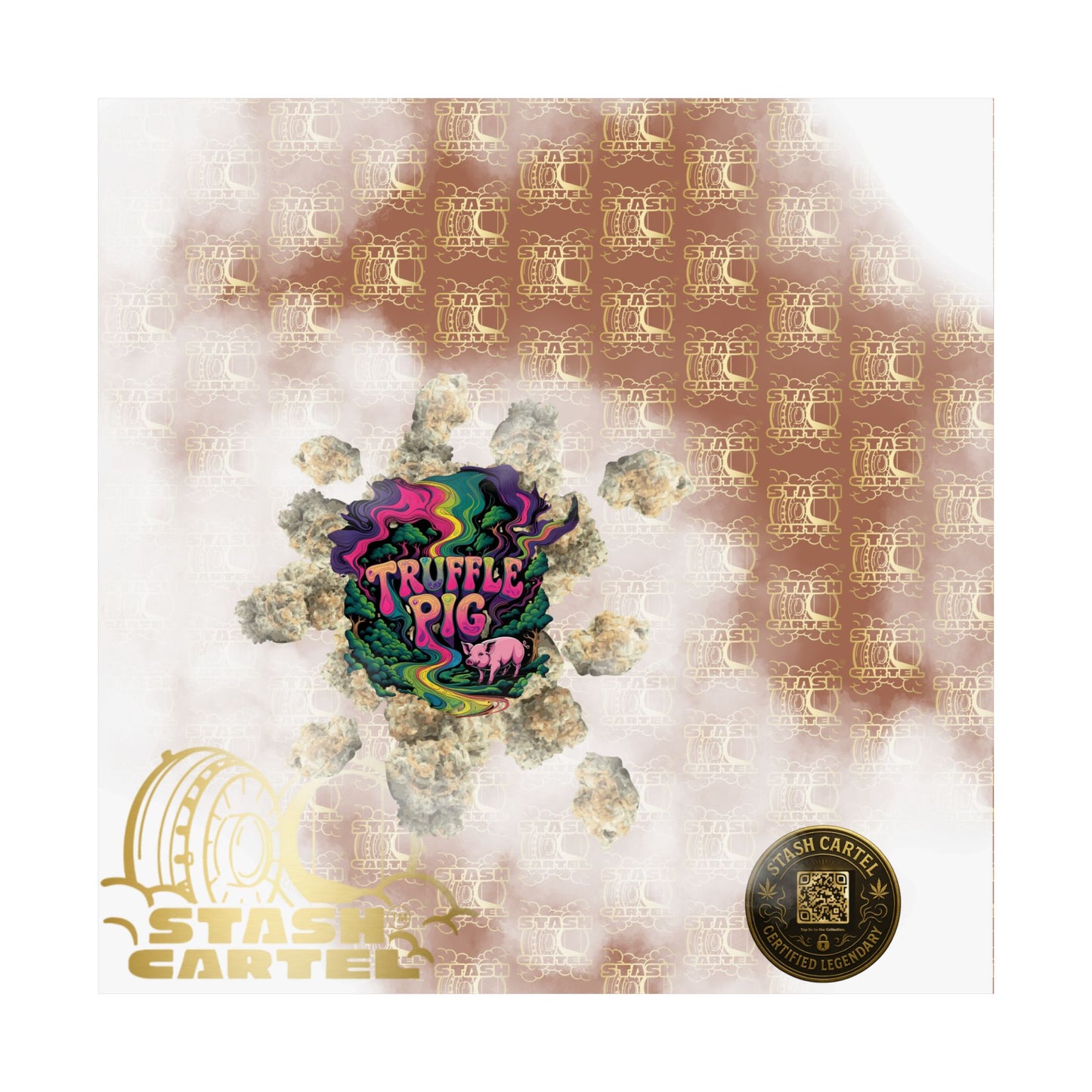 🐷🍫 Truffle Pig Poster – Rare Indica Hybrid with Candy Gas & Earthy Depth