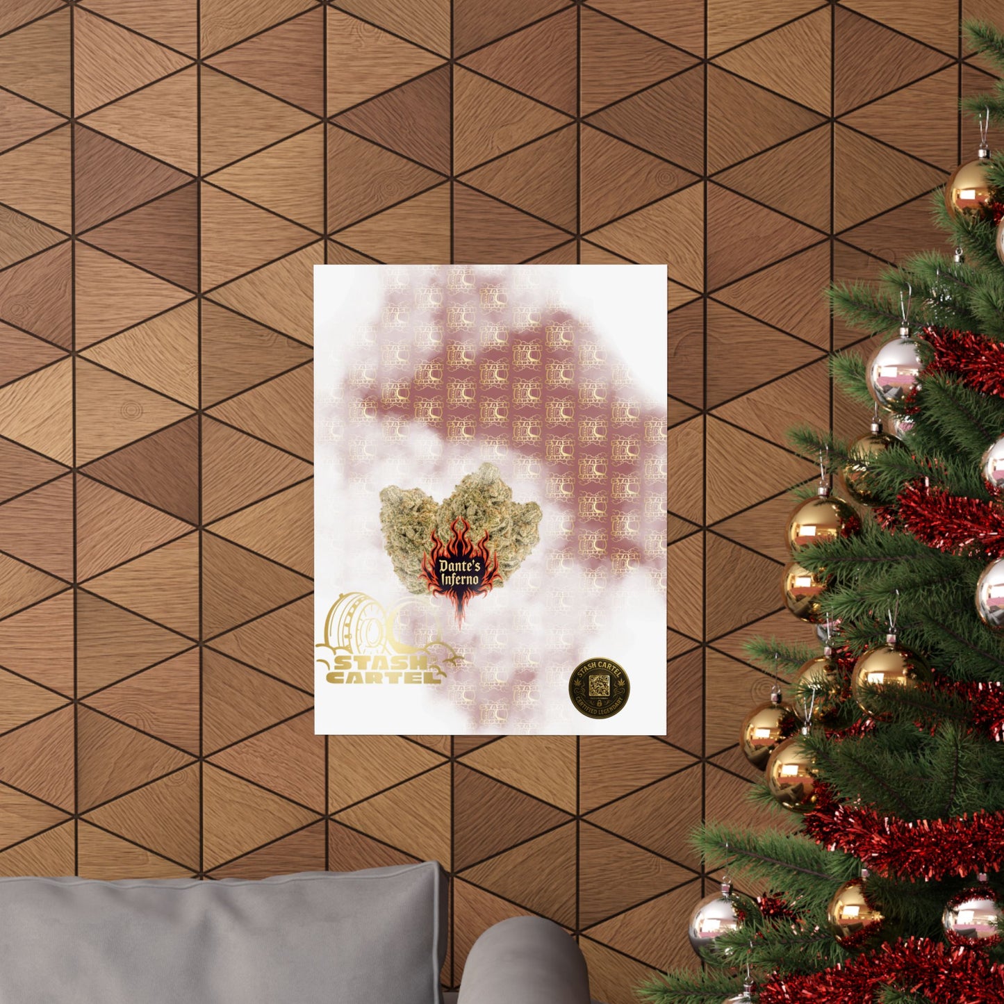 🔥😈 Dante’s Inferno Poster – Exotic Indica Hybrid Poster with Fiery Candy Terps