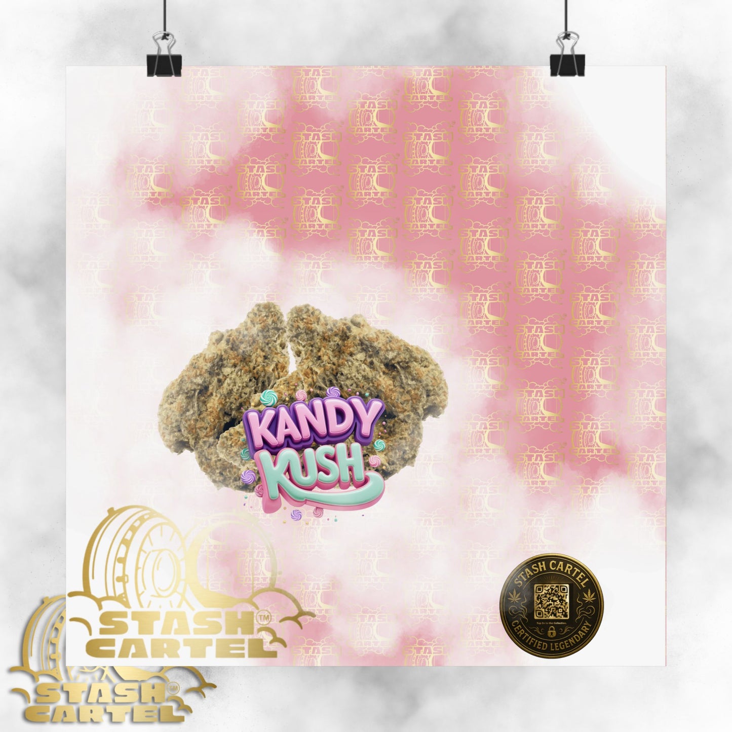 🍬💨 Kandy Kush Poster – Sweet Hybrid Wall Art with Candy Terps & Euphoric Balance