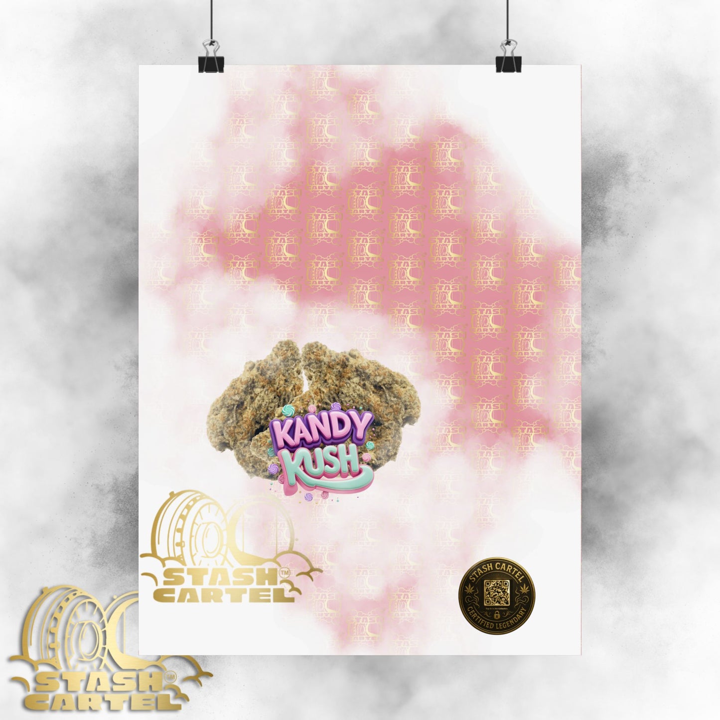 🍬💨 Kandy Kush Poster – Sweet Hybrid Wall Art with Candy Terps & Euphoric Balance