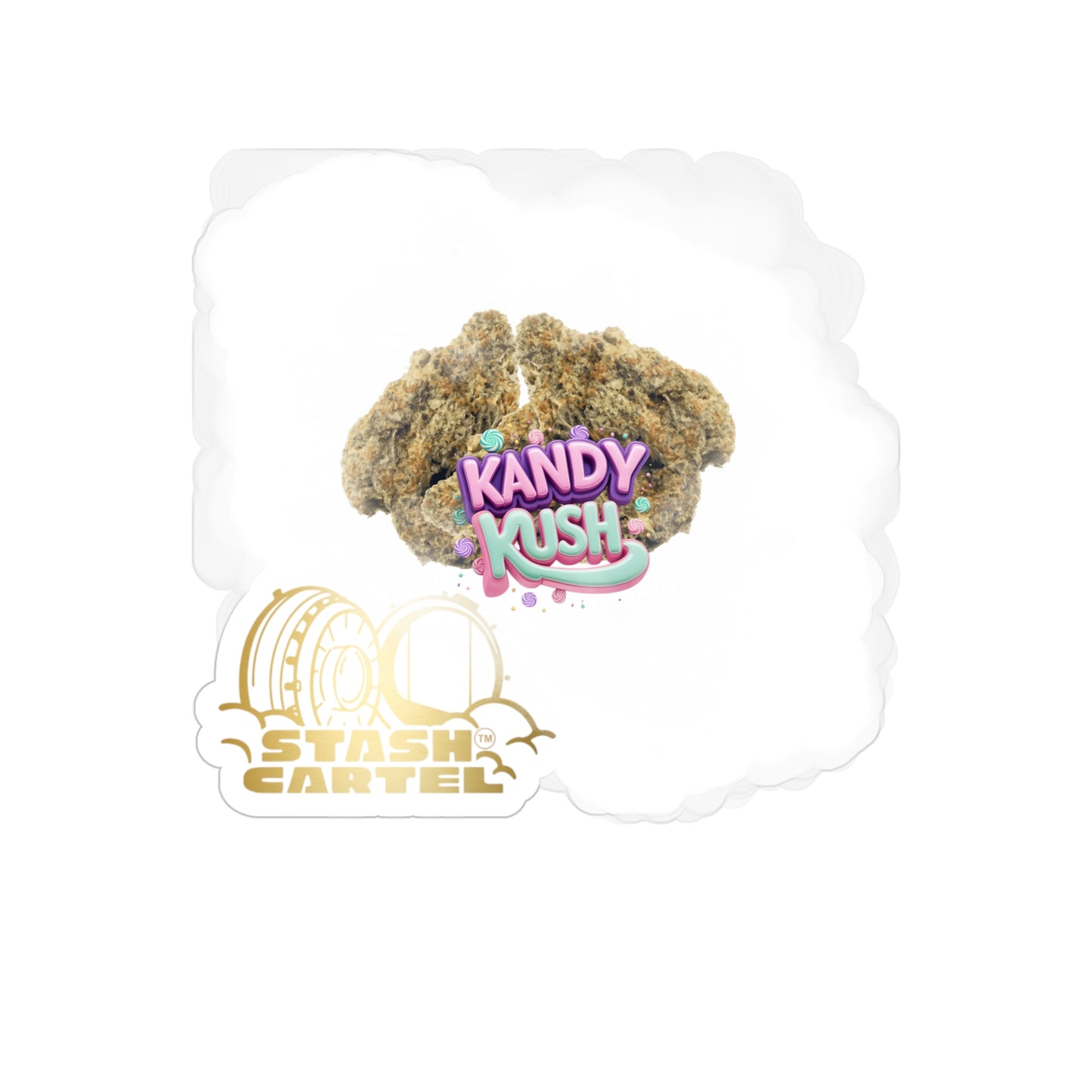 Kandy Kush Transparent Outdoor Sticker – Cannabis Culture Design