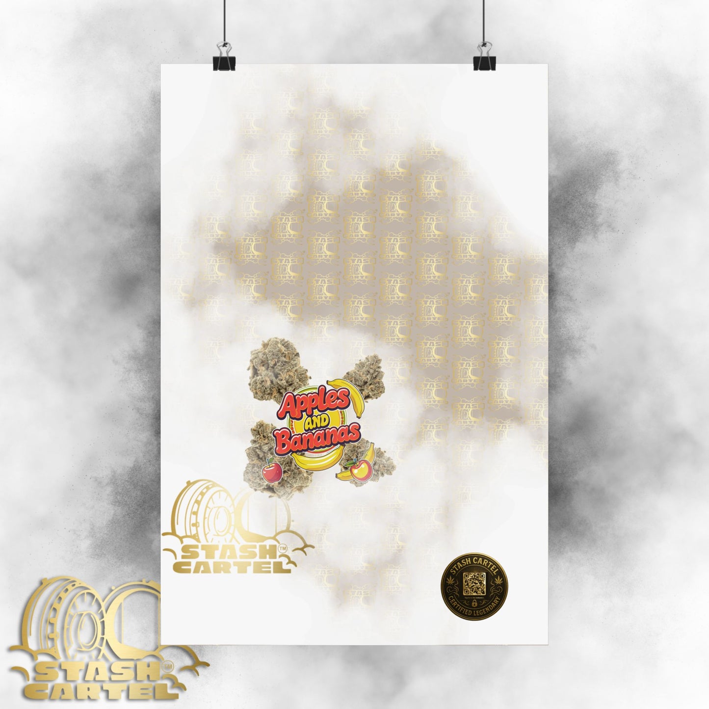 🍎🍌 Apples and Bananas Poster – Fruity Hybrid with Candy Apple & Creamy Tropical Gas