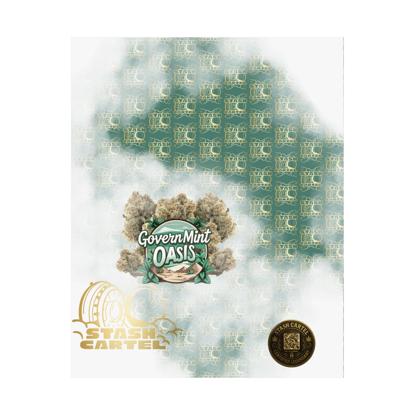 🏛️🌿 "Governmint Oasis" Hybrid Poster – Creamy Citrus Royalty