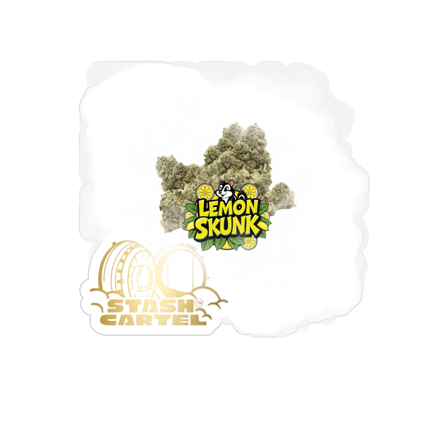 Lemon Skunk Transparent Outdoor Sticker – Weed Lifestyle Design