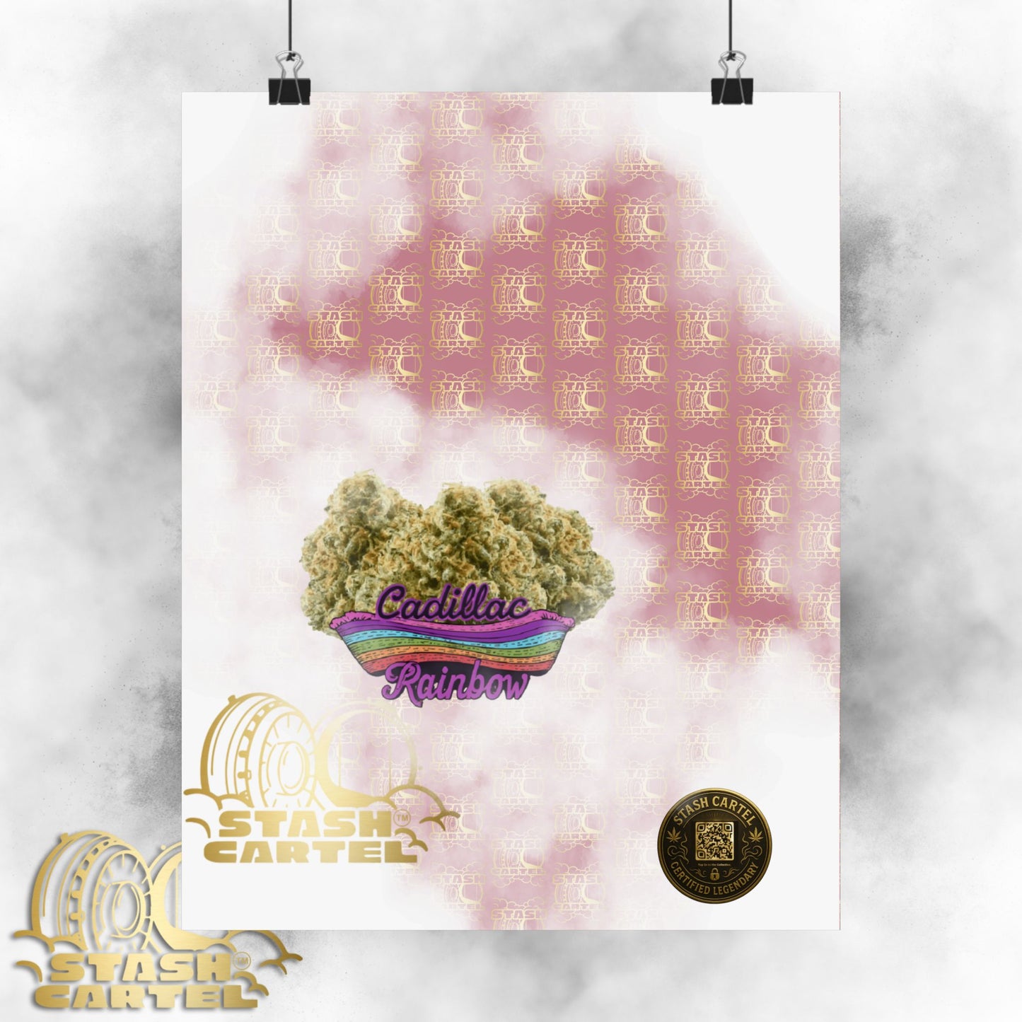 🚗🌈 "Cadillac Rainbow" Hybrid Poster – Premium Funk Ride