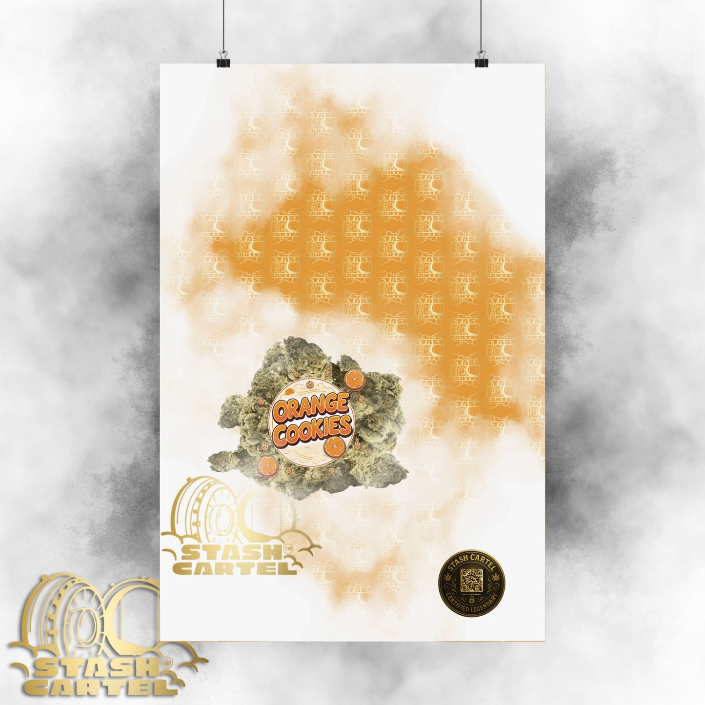 🍊🍪 Orange Cookies Poster – Zesty Cookie Gas Hybrid Poster with Citrus Burst