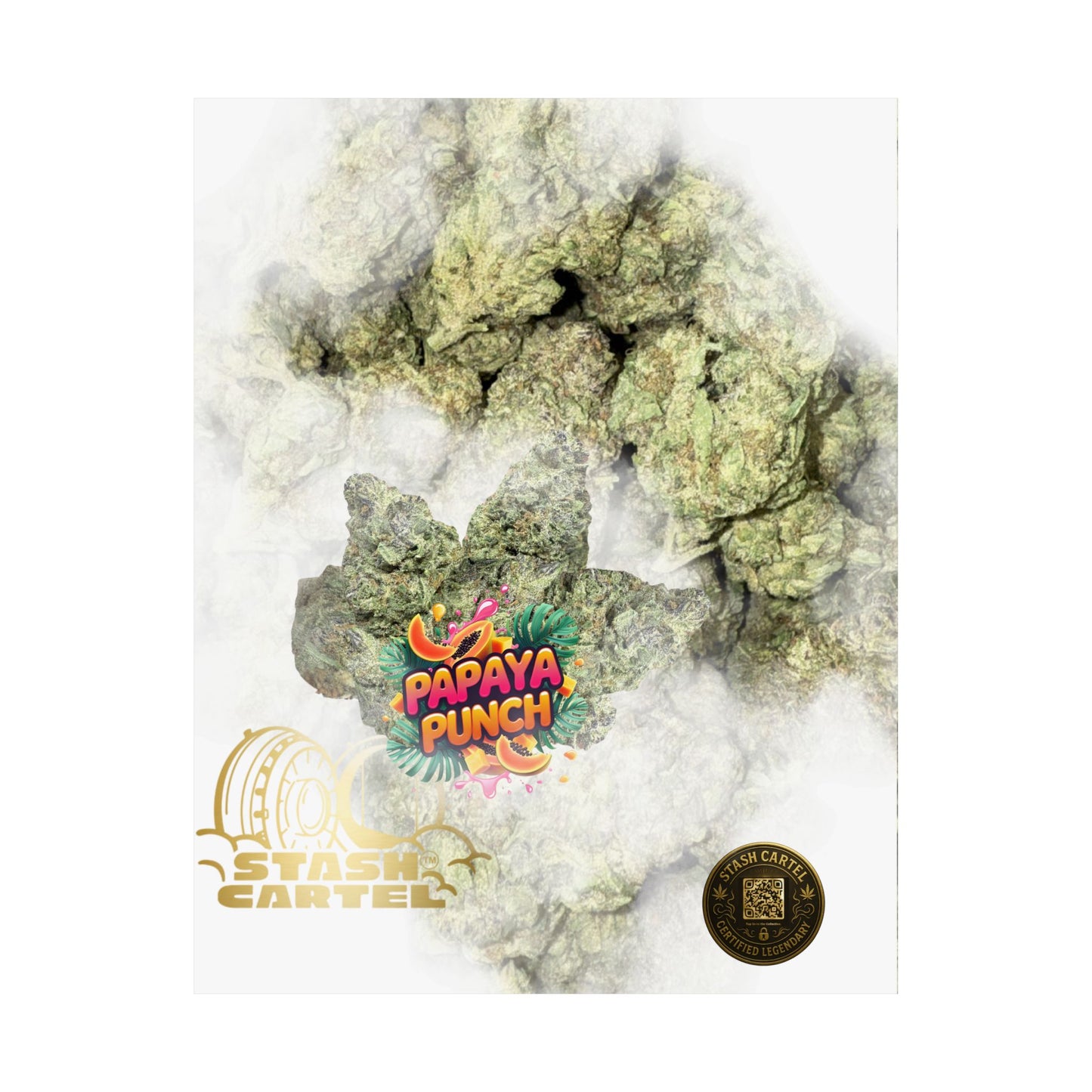 🍹🌺 Papaya Punch Poster – Sunset Indica Poster for Chill & Flavor