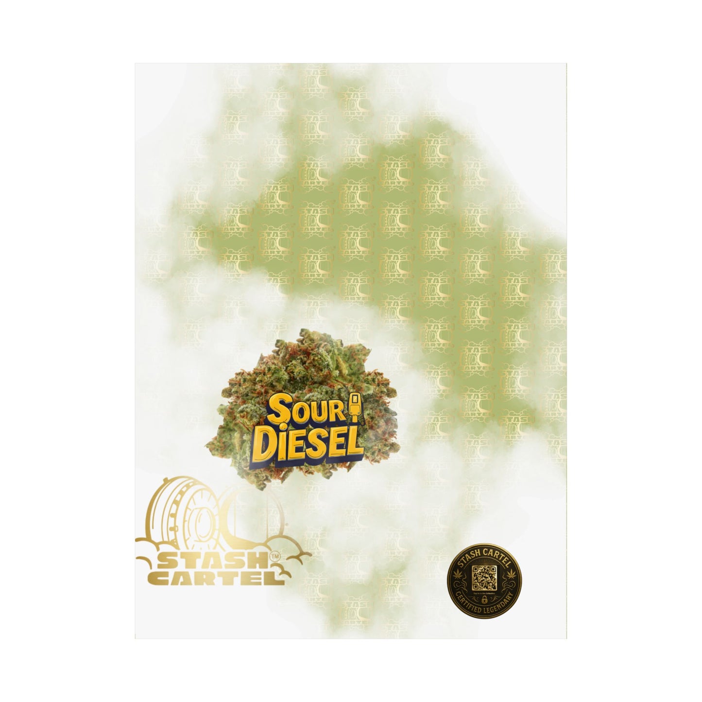 ⛽ "OG Chem" Diesel-Fueled Hybrid Poster – High-Octane Cannabis Wall Art in Fuel Green