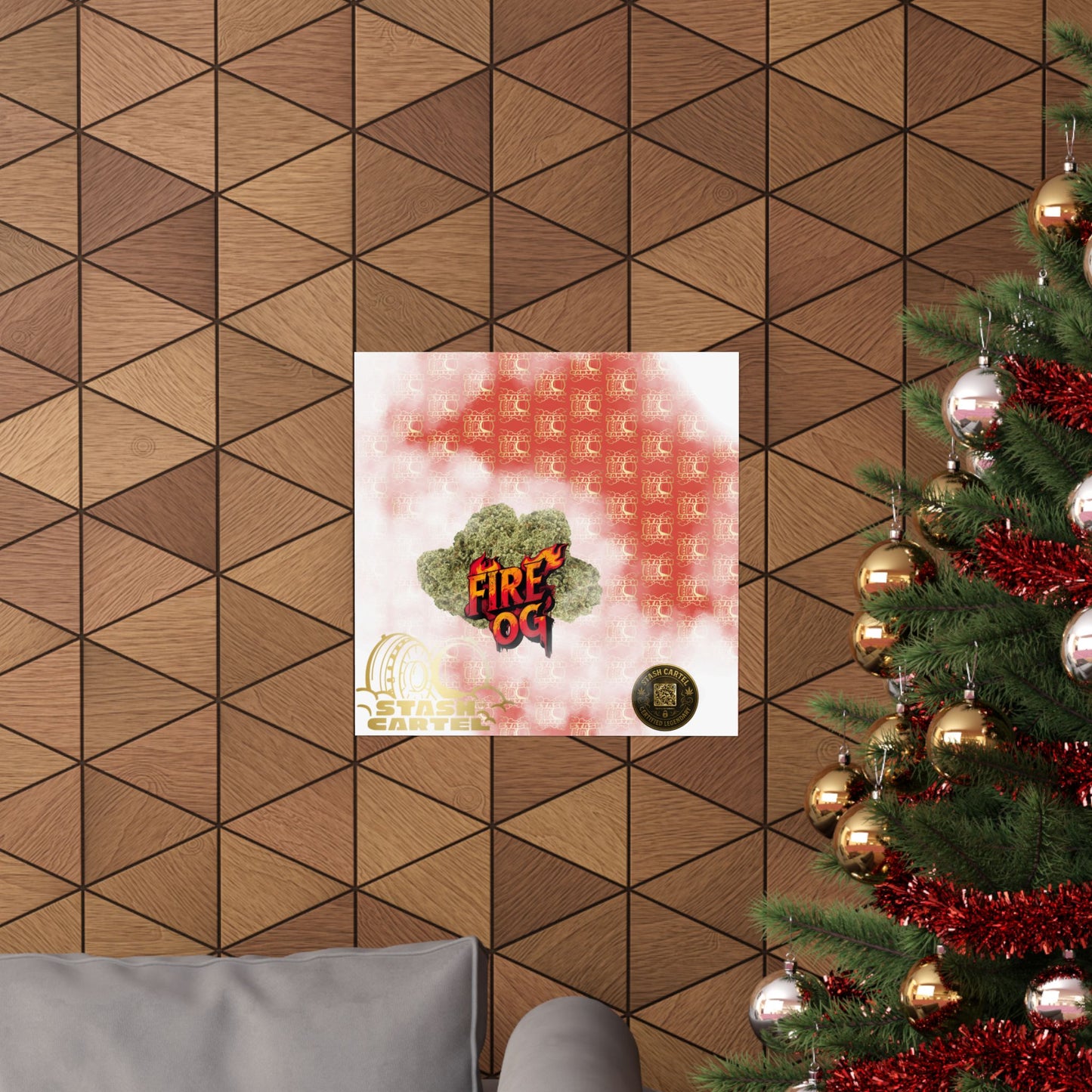 🔥⛽ Fire OG Poster – Legendary Indica Hybrid with Lemon Diesel & Full-Body Melt