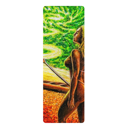 Vibrant Flow Eco-Friendly Rubber Yoga Mat, Mindfulness Exercise Mat, Meditation Mat, Nature-Inspired Yoga, Wellness Gift